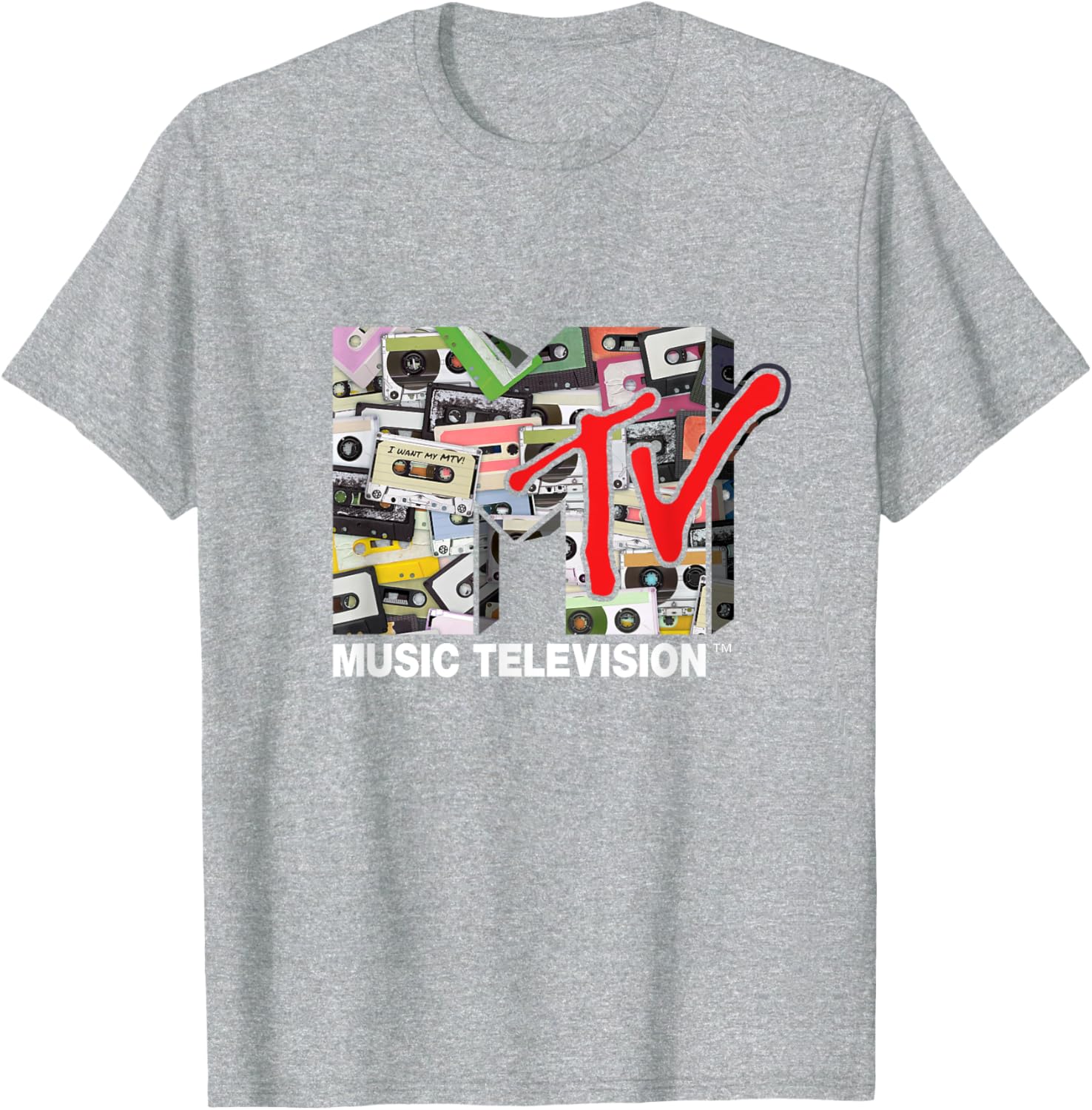 Mademark x MTV Retro 80s Cassette Tapes Remix T-Shirt for Vintage Style - 11