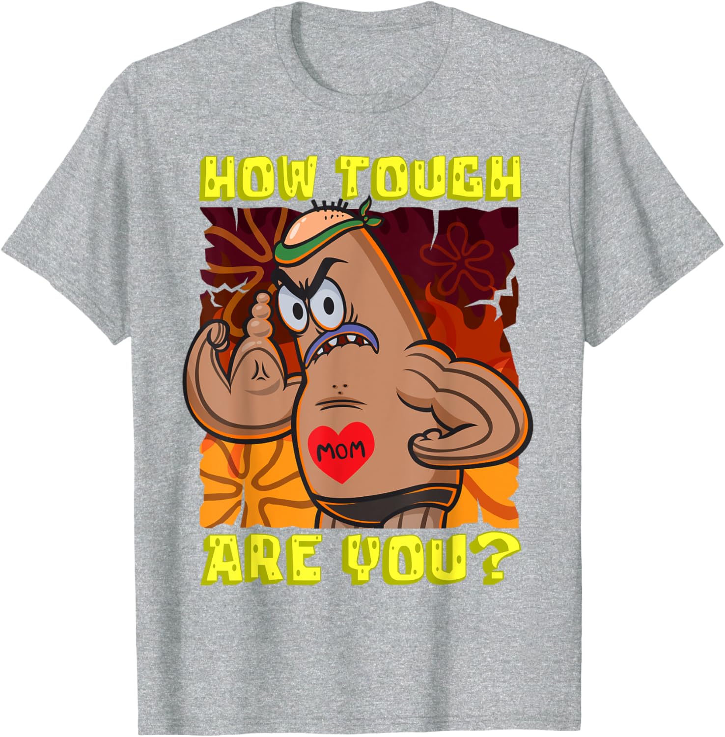 Mademark SpongeBob SquarePants Funny Flexing Bodybuilding T-Shirt - 1