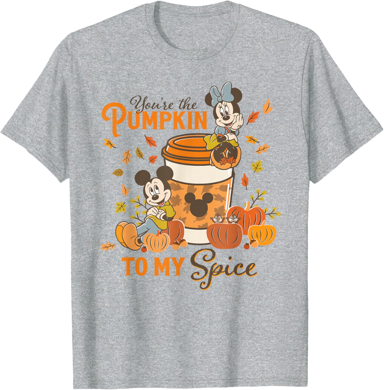 Disney Mickey and Minnie You're The Pumpkin to My Spice Fall T-Shirt - 5