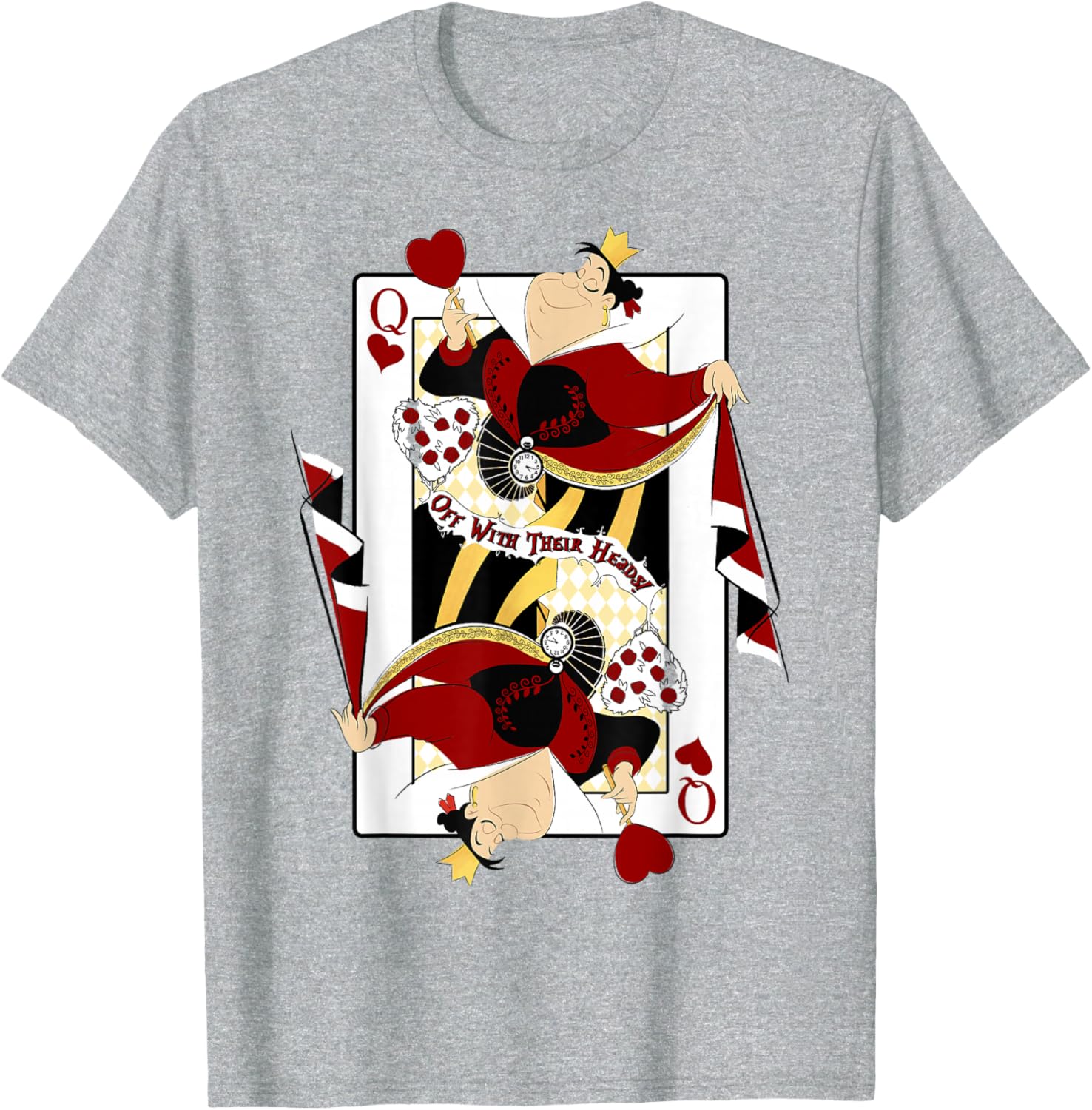 Queen of Hearts Playing Card T-Shirt for Disney Alice in Wonderland Fans - 2