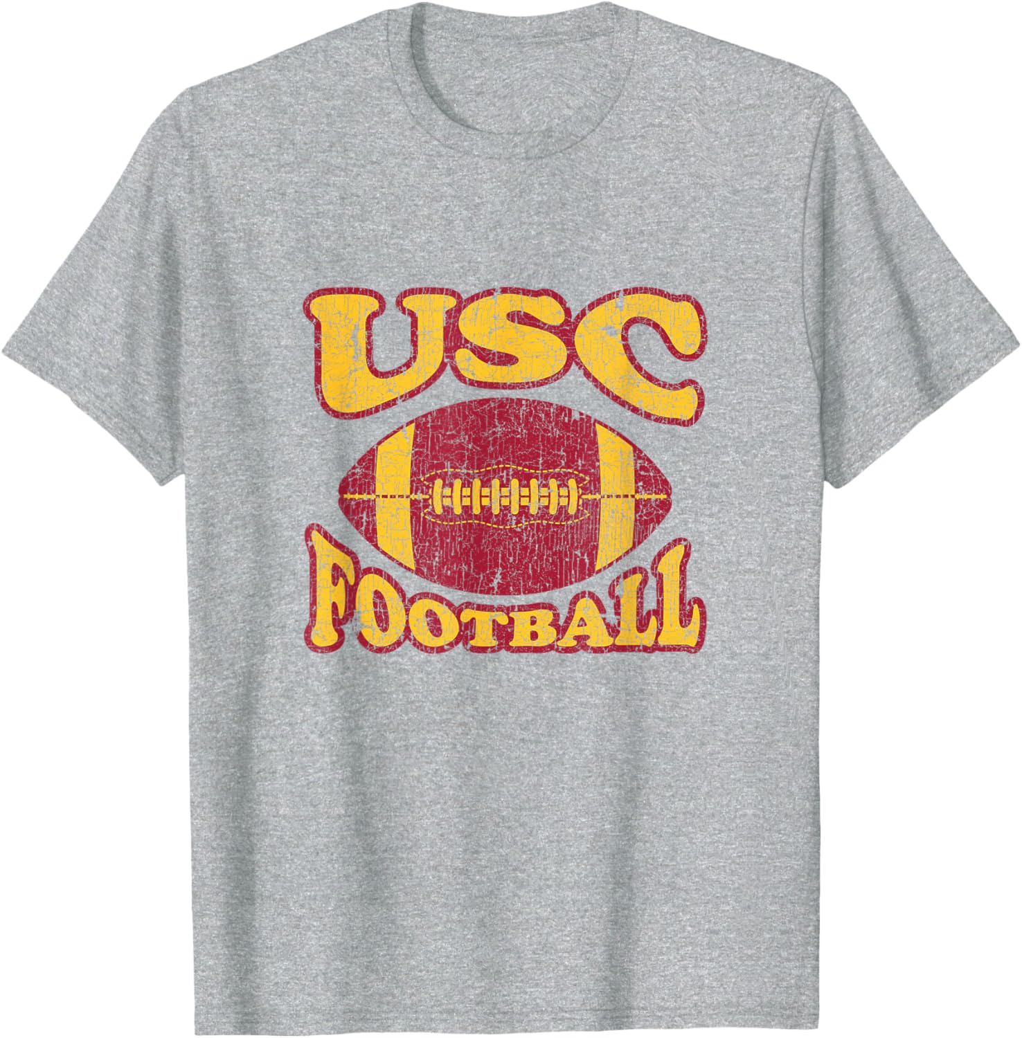 USC Trojans Distressed Retro Style Football T-Shirt for Fans - 2