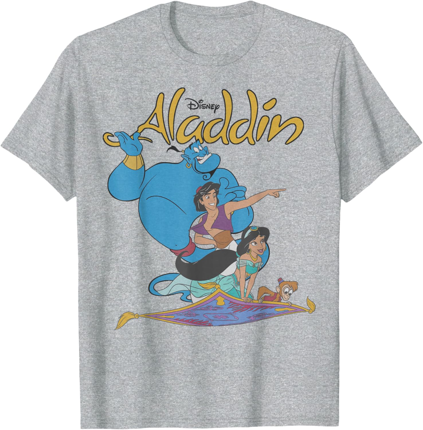 Disney Aladdin Vintage Group Shot Logo T-Shirt for Fans of Adventure - 6