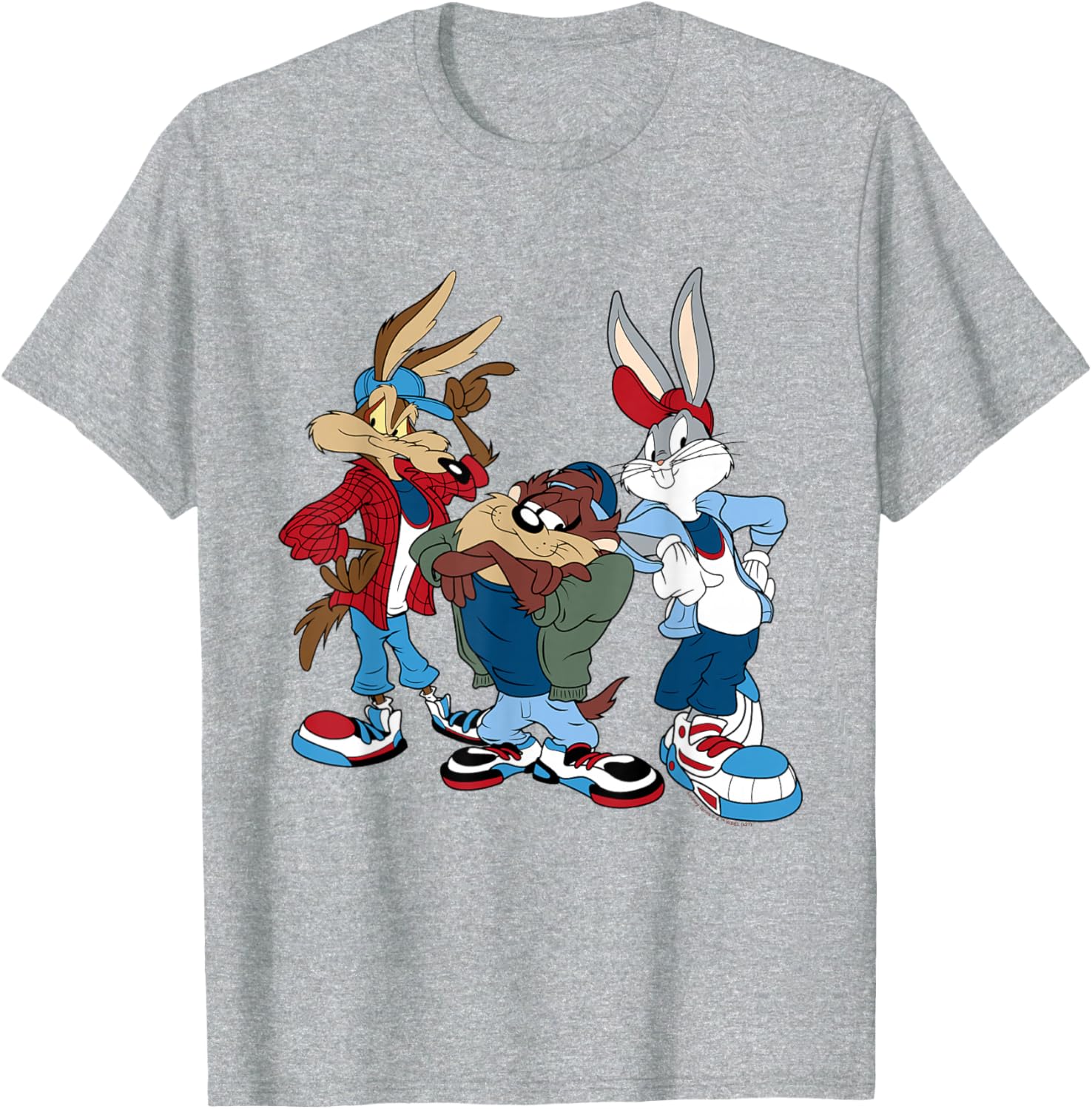 Looney Tunes T-Shirt featuring Wiley, Bugs, and Taz - Fun Cartoon Apparel - 8