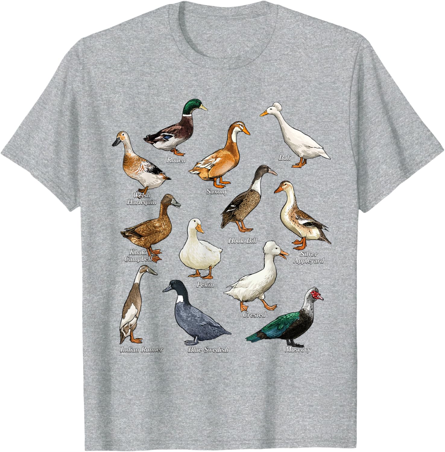 Types of Duck Waterfowl T-Shirt for Duck Lovers and Nature Enthusiasts - 10