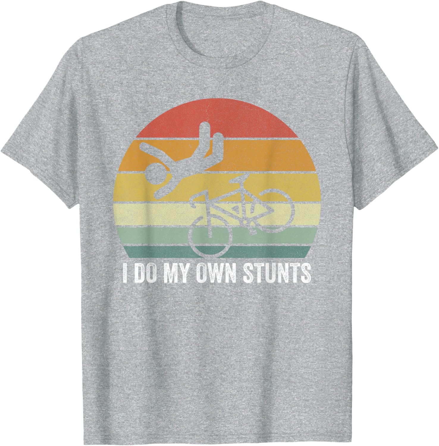 Vintage Retro I Do My Own Stunts Shirt for Bike Lovers - Fun T-Shirt - 4