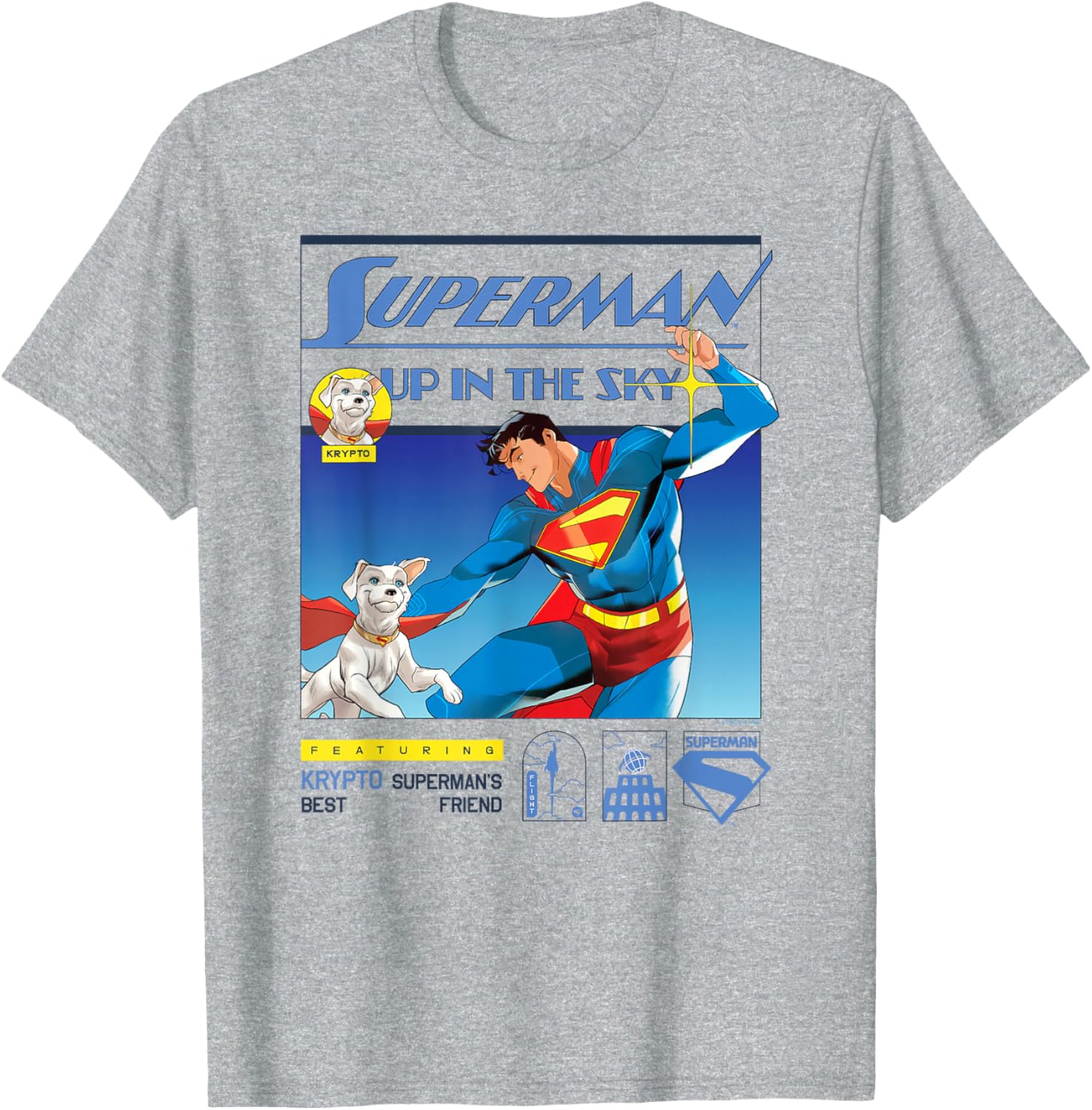 Superman 2025 Up In The Sky Krypto Poster T-Shirt for Fans - 2
