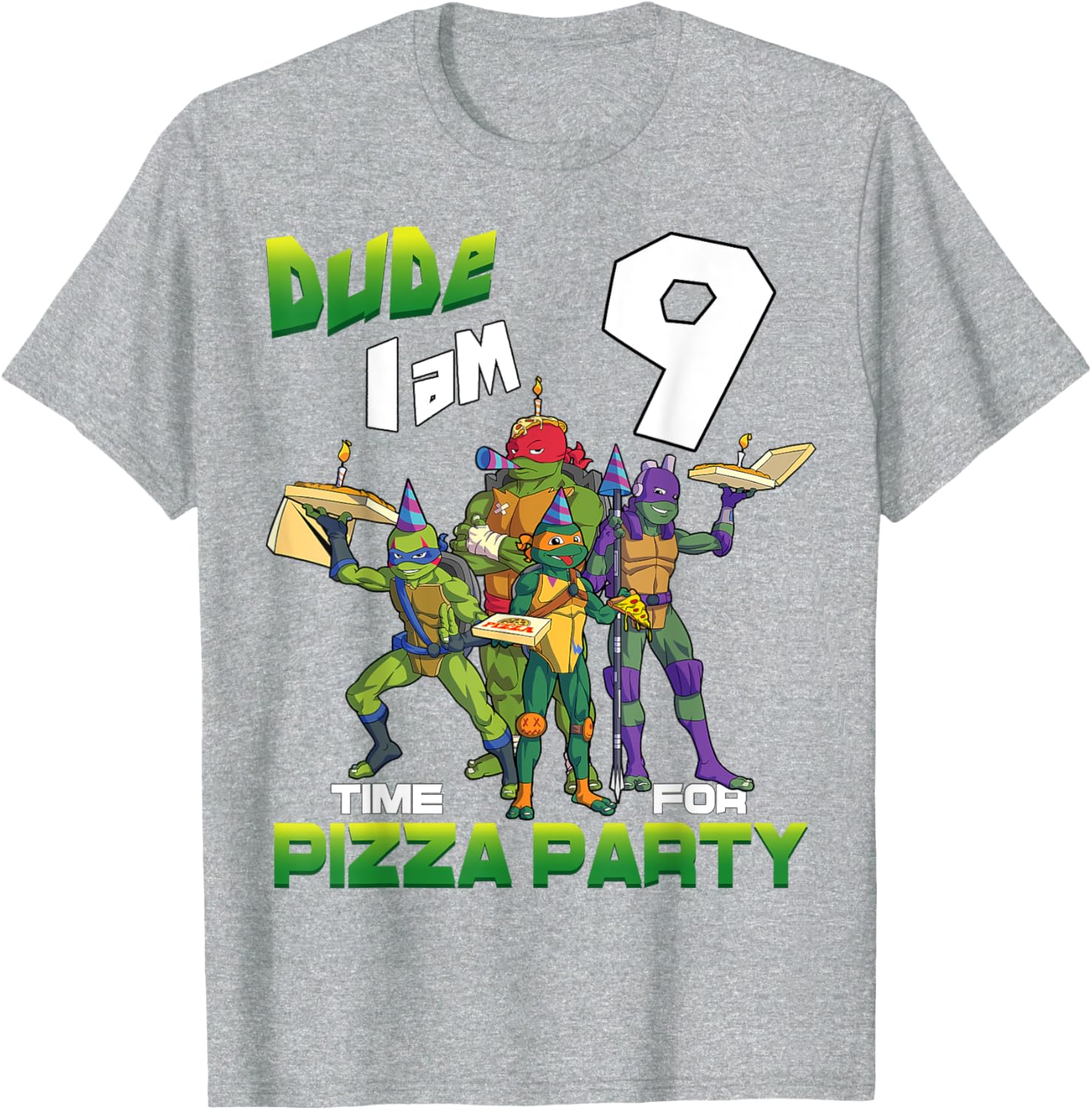 Mademark Teenage Mutant Ninja Turtles Pizza Party T-Shirt for 9-Year-Olds - 11