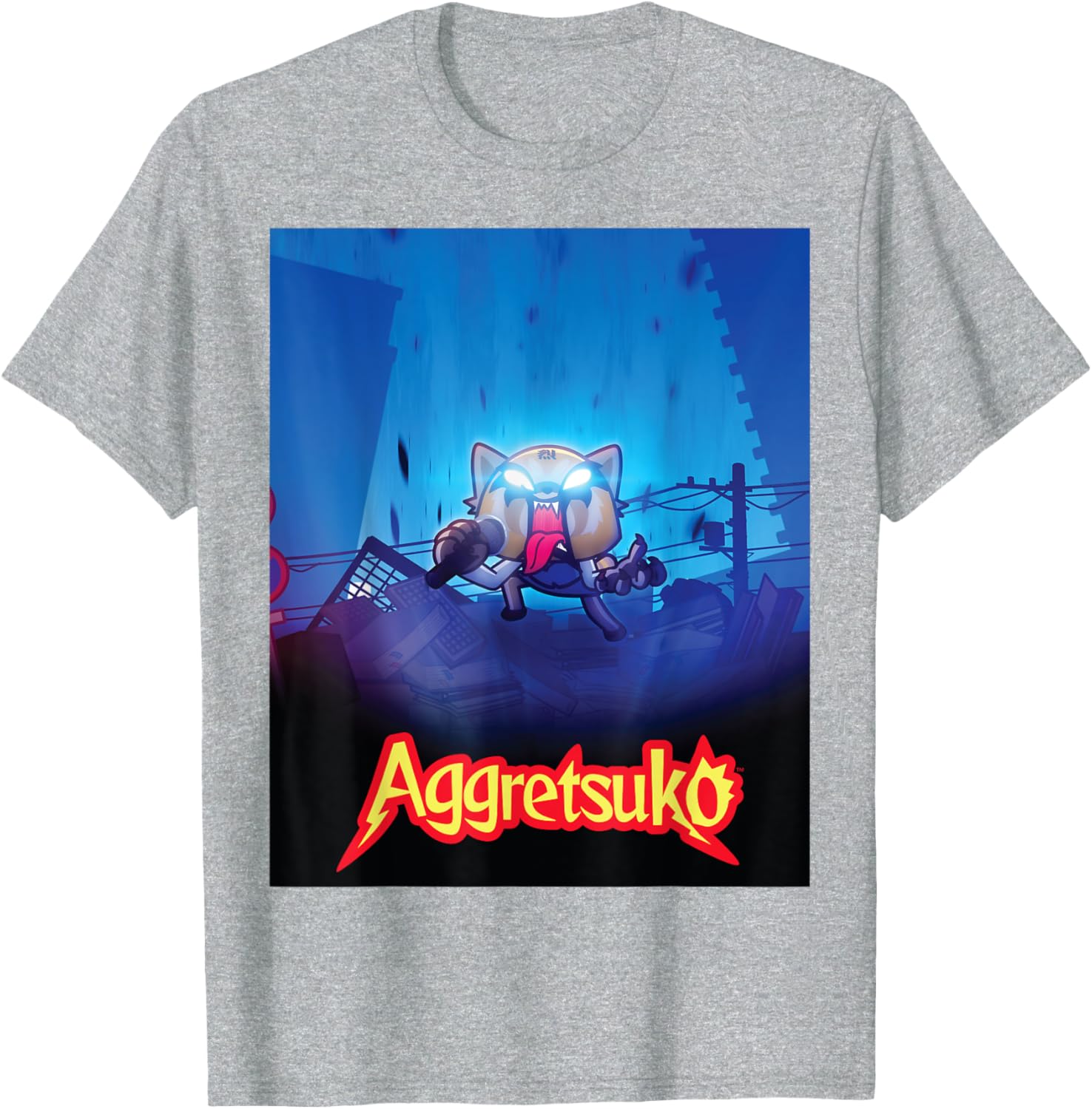 Aggretsuko Season 2 Rage Poster Art T-Shirt for Fans and Collectors - 2