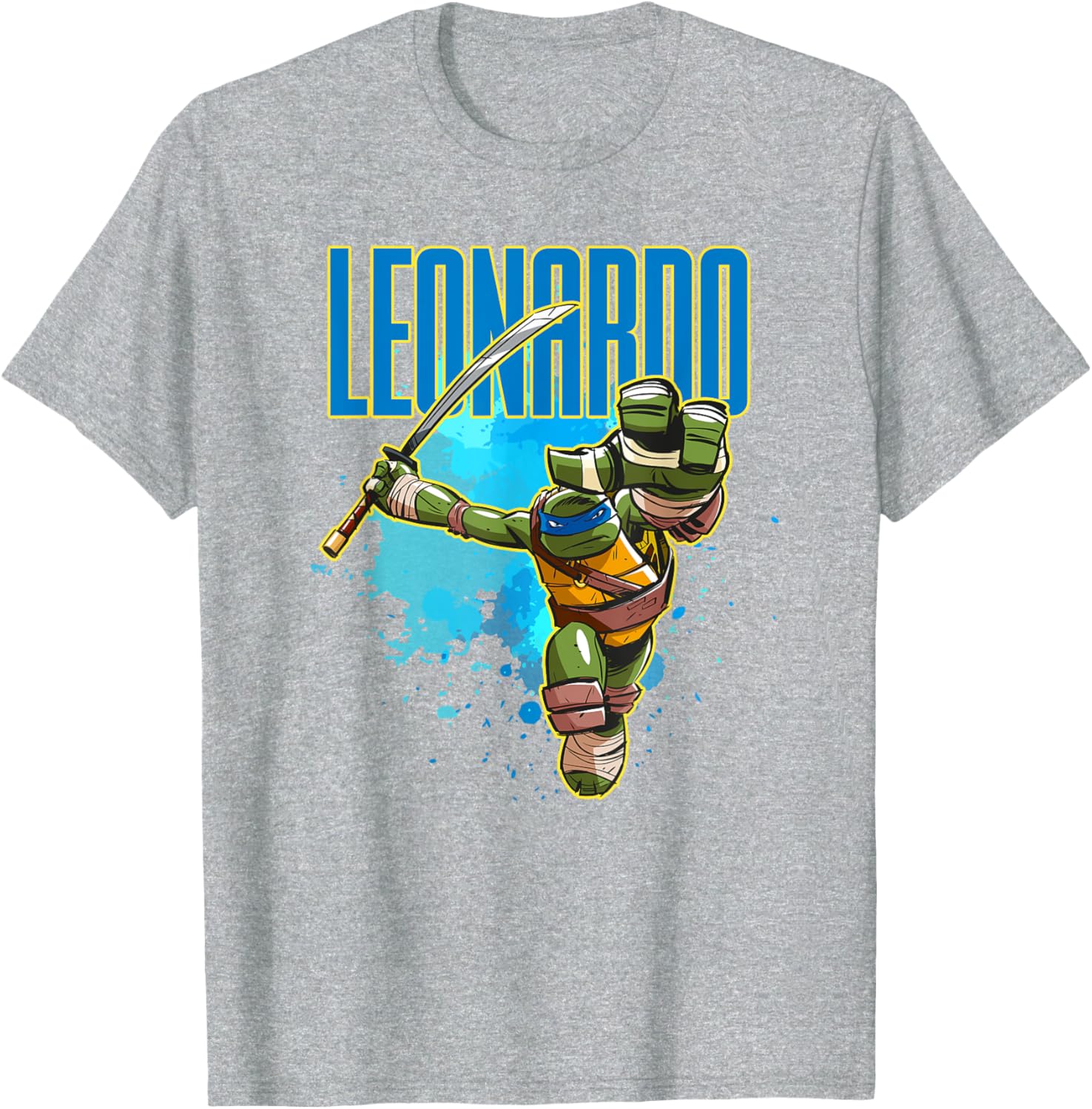 Mademark Teenage Mutant Ninja Turtles Leonardo Blue Splatter T-Shirt - 1