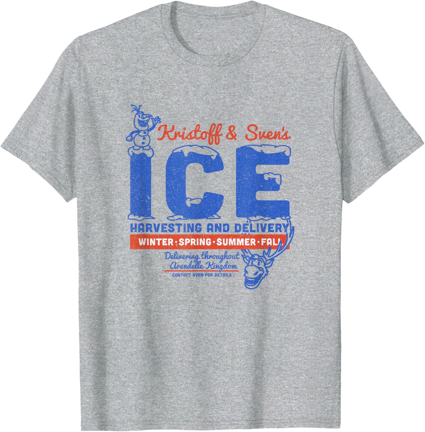 Disney Frozen Kristoff and Sven Ice Harvesting T-Shirt for Kids - 7