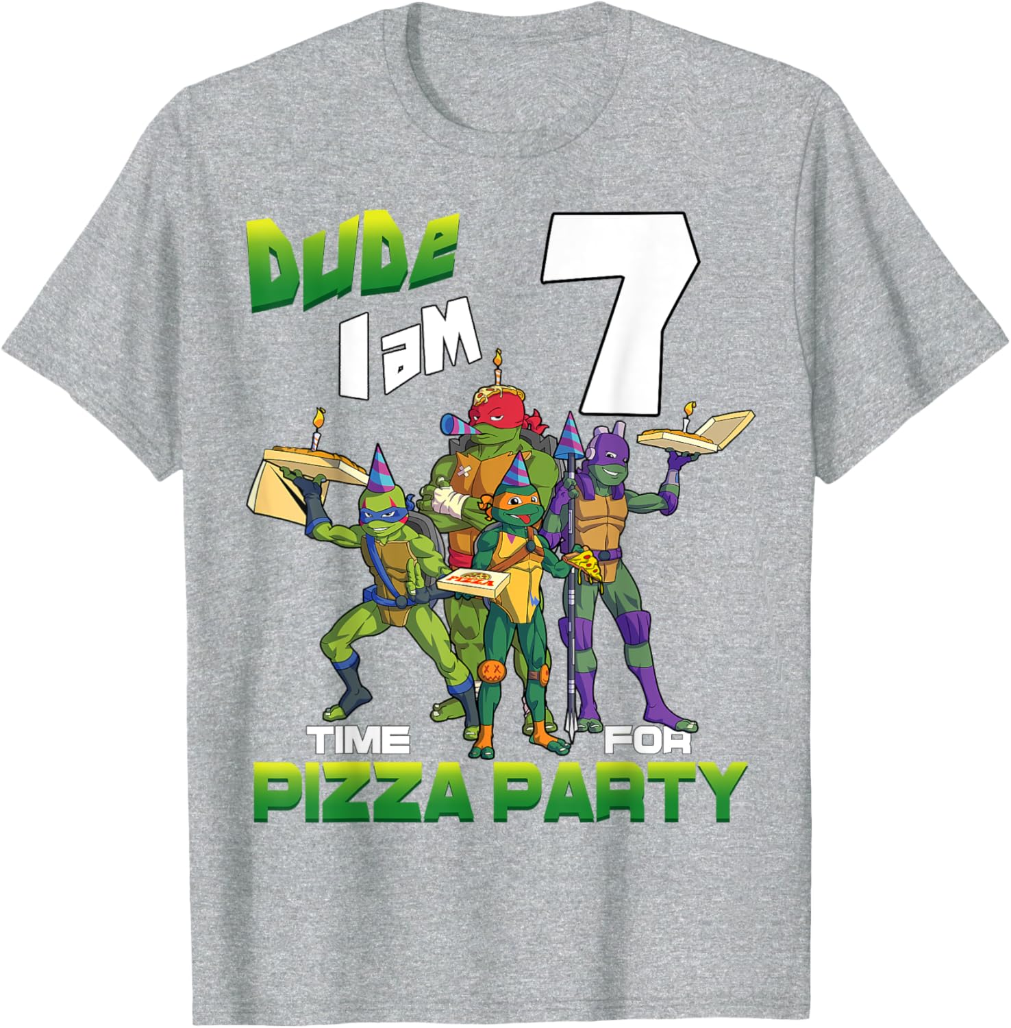 Mademark Teenage Mutant Ninja Turtles Pizza Party T-Shirt for 7 Year Olds - 5