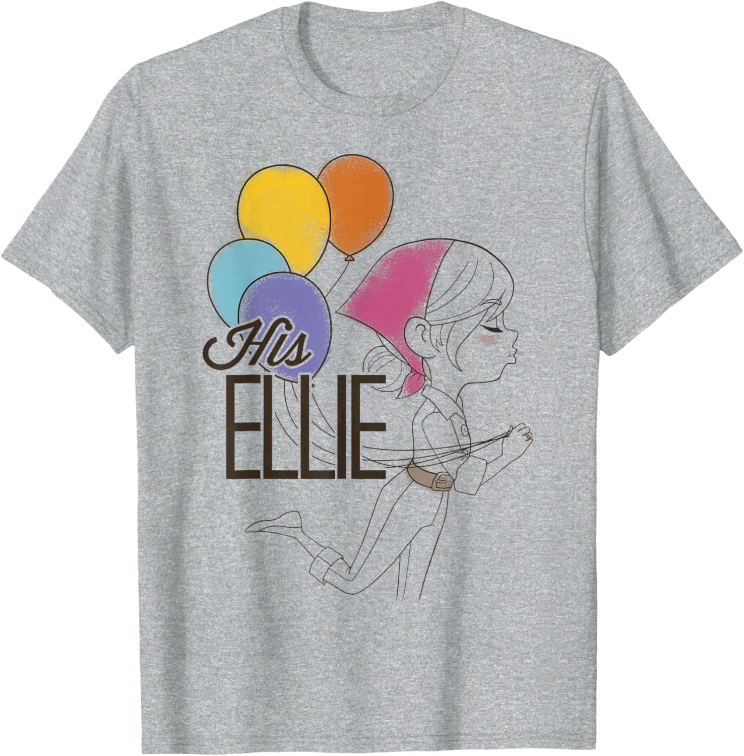 Disney Pixar Up Ellie Balloons Graphic T-Shirt for Fun Casual Wear - 2
