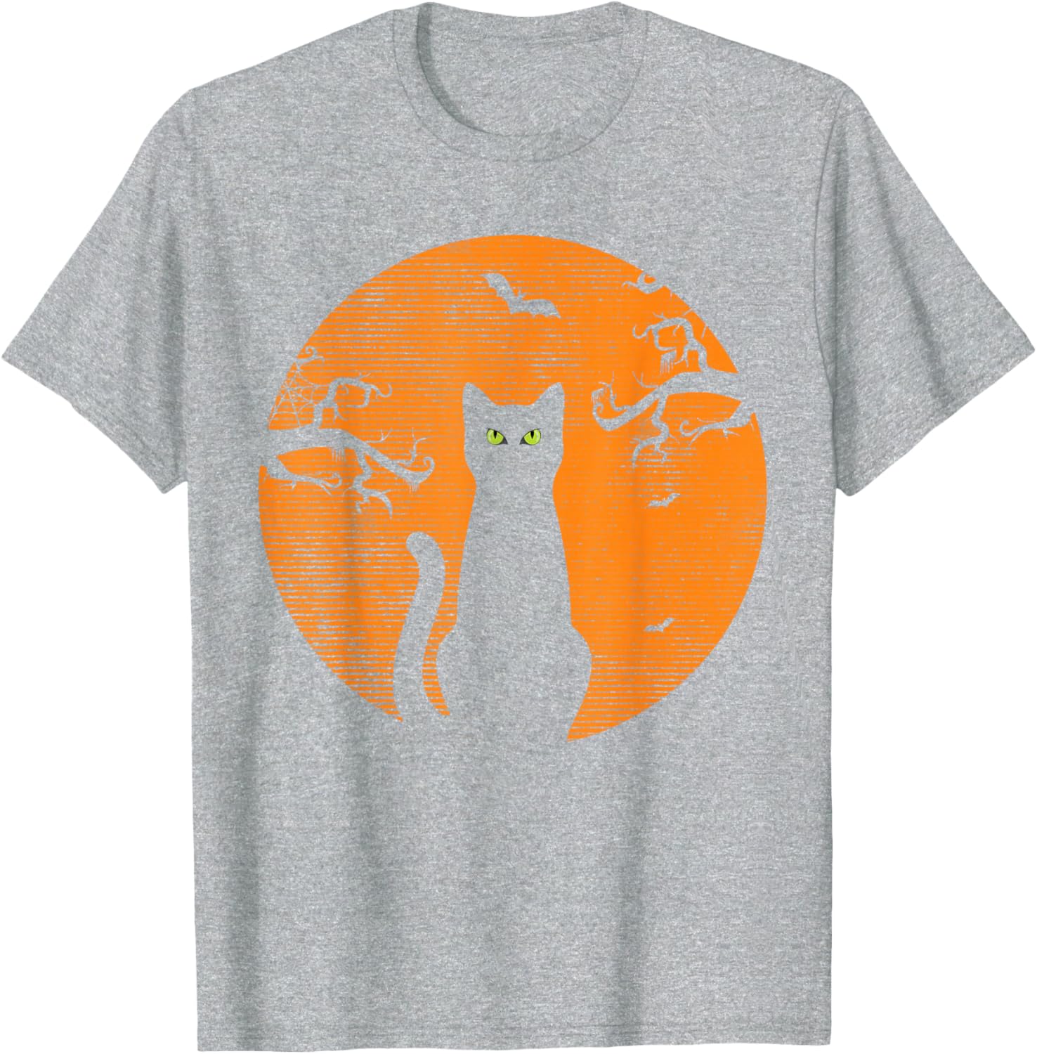 Vintage Scary Christmas Cat T-Shirt Retro Black Cat Moon Design - 4