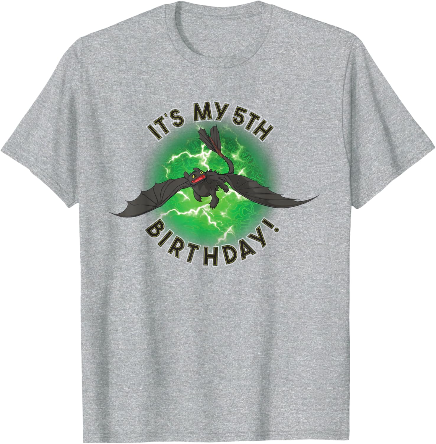 How to Train Your Dragon 3 5th Birthday T-Shirt for Kids Fun Gift - 8
