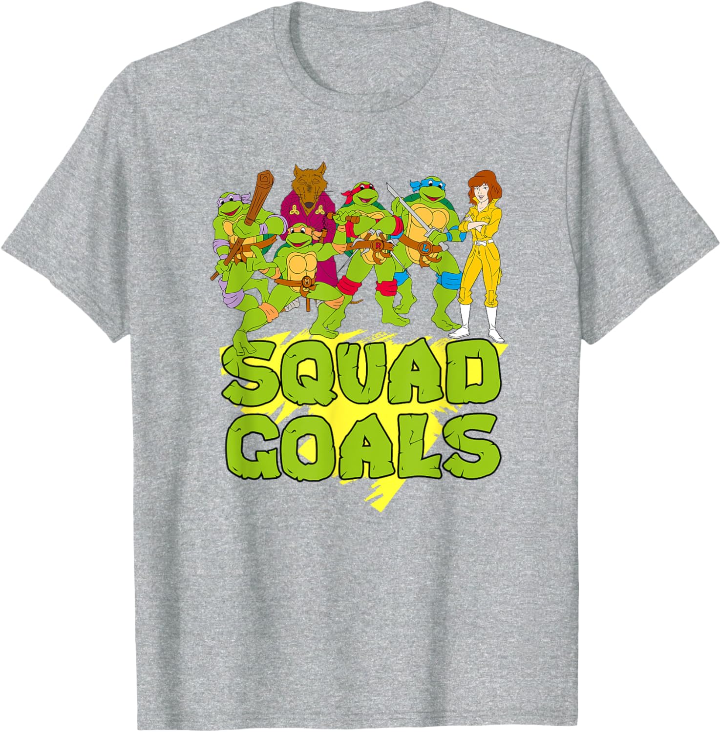Mademark TMNT Squad Goals T-Shirt with Splinter and April for Fans - 16