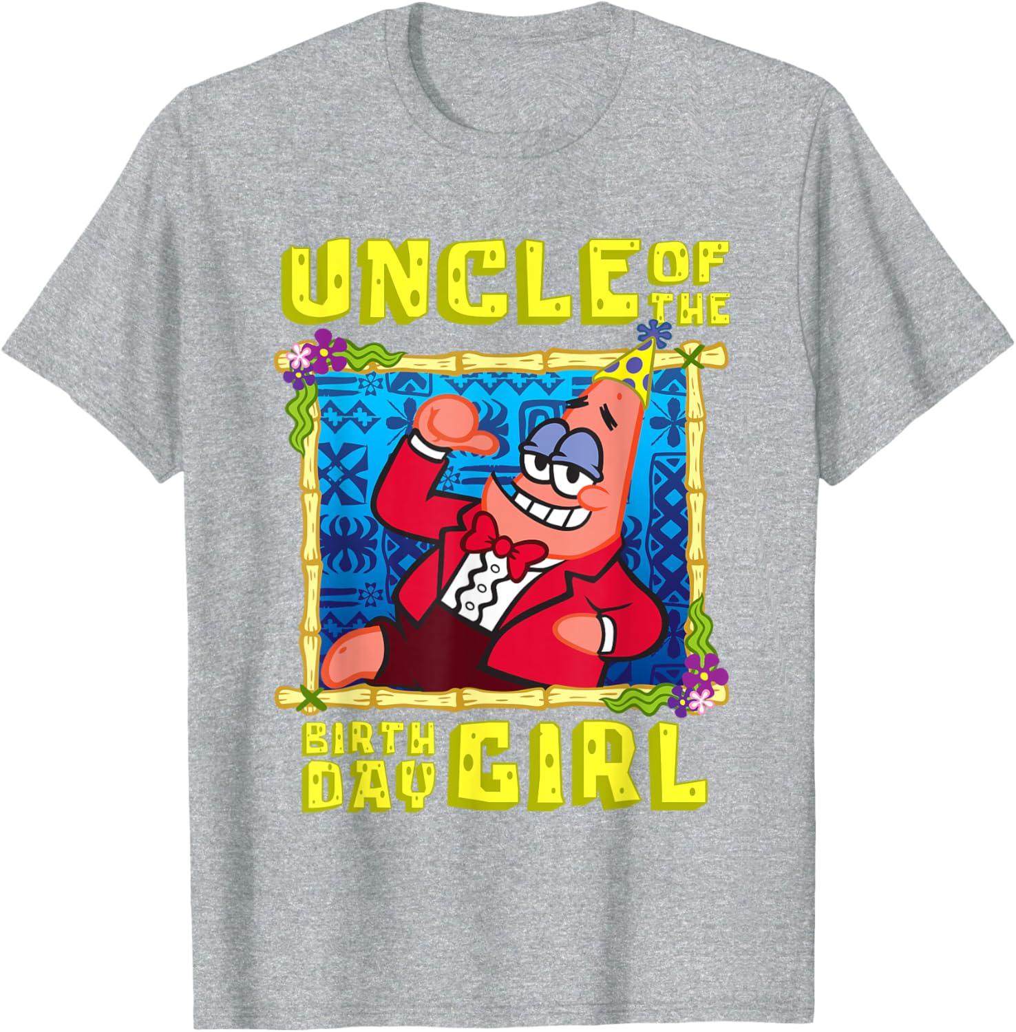 SpongeBob Patrick Uncle Gift T-Shirt for Birthday Celebration Fun - 3