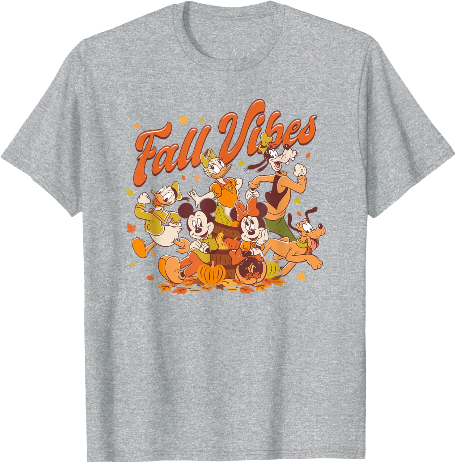 Disney Mickey and Friends Fall Vibes T-Shirt with Big Chest Logo - 5