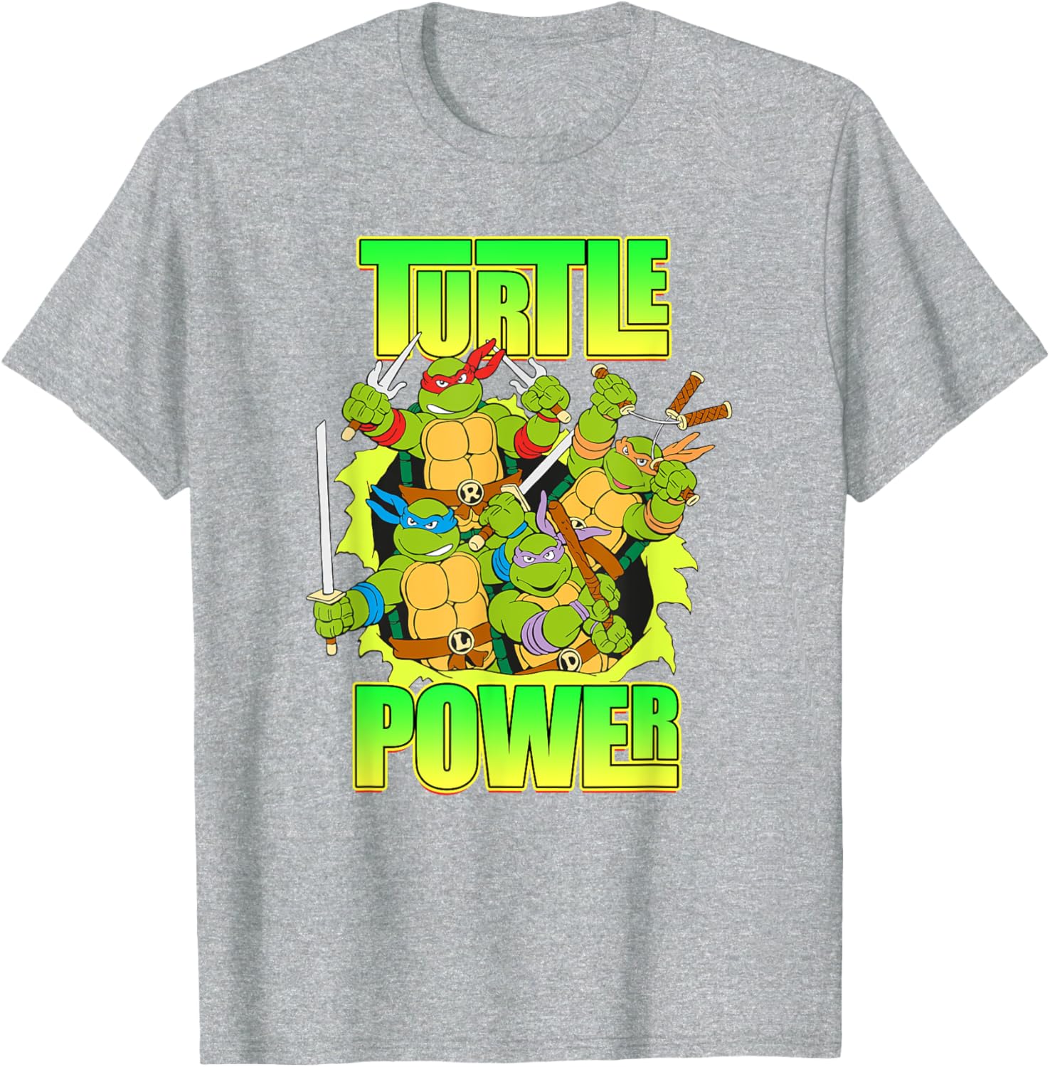 Mademark Teenage Mutant Ninja Turtles Retro Turtle Power T-Shirt - 4