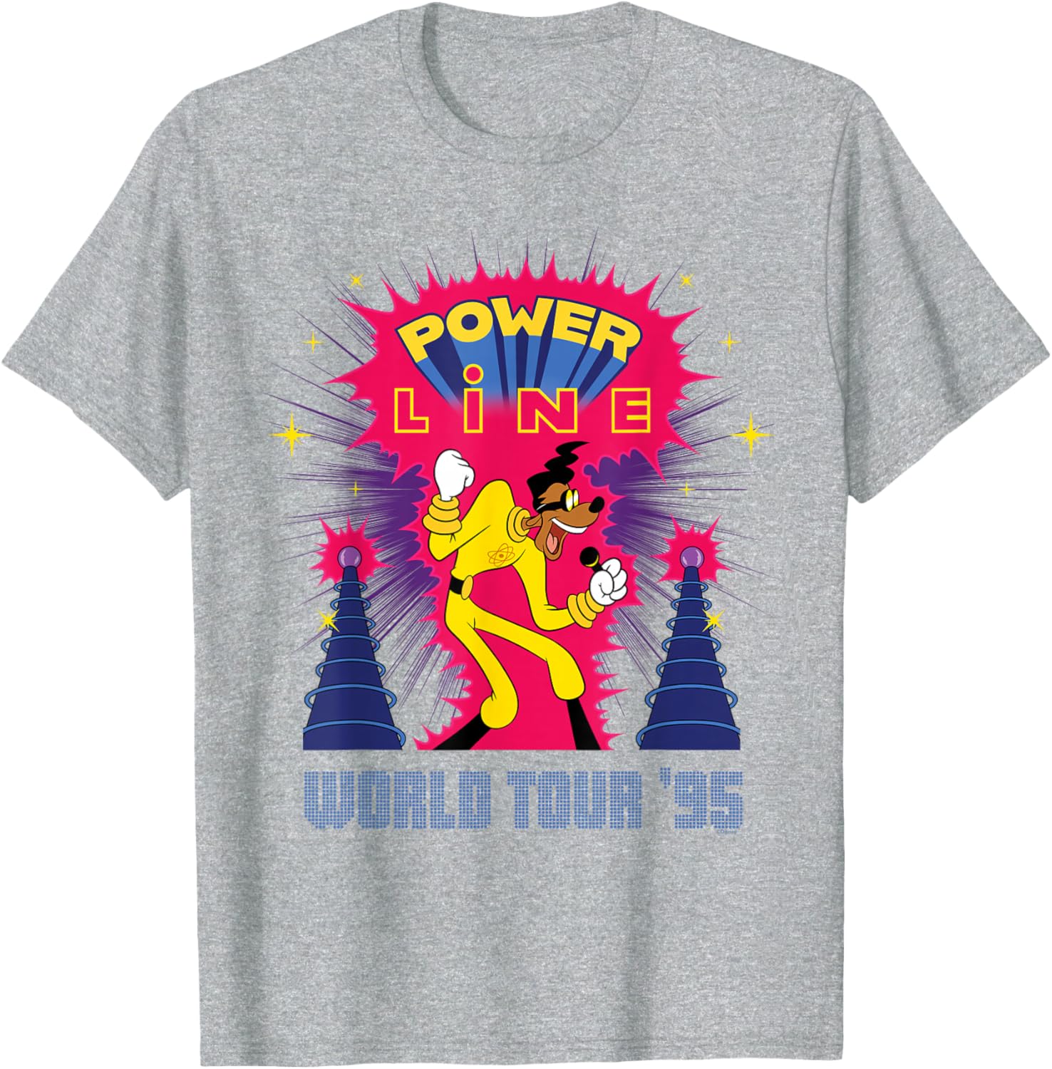 Disney A Goofy Movie Powerline World Tour 95 Rock T-Shirt for Fans - 11