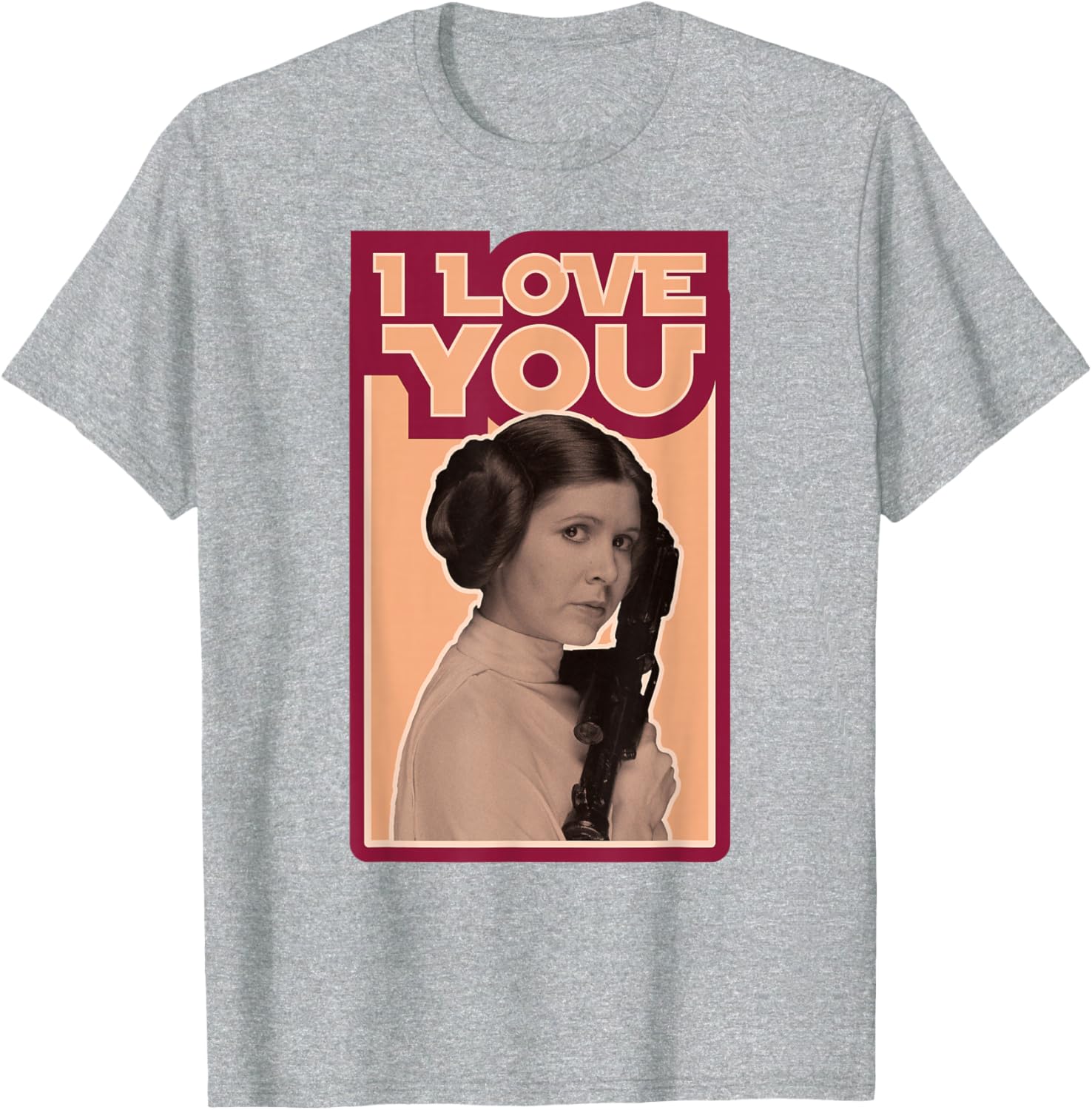 Star Wars Valentine's Day Princess Leia I Love You Vintage T-Shirt - 6