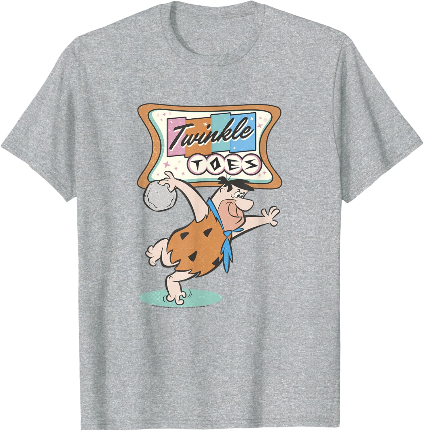 Flintstones Fred Flintstone Twinkle Toes Bowling Alley T-Shirt - 10