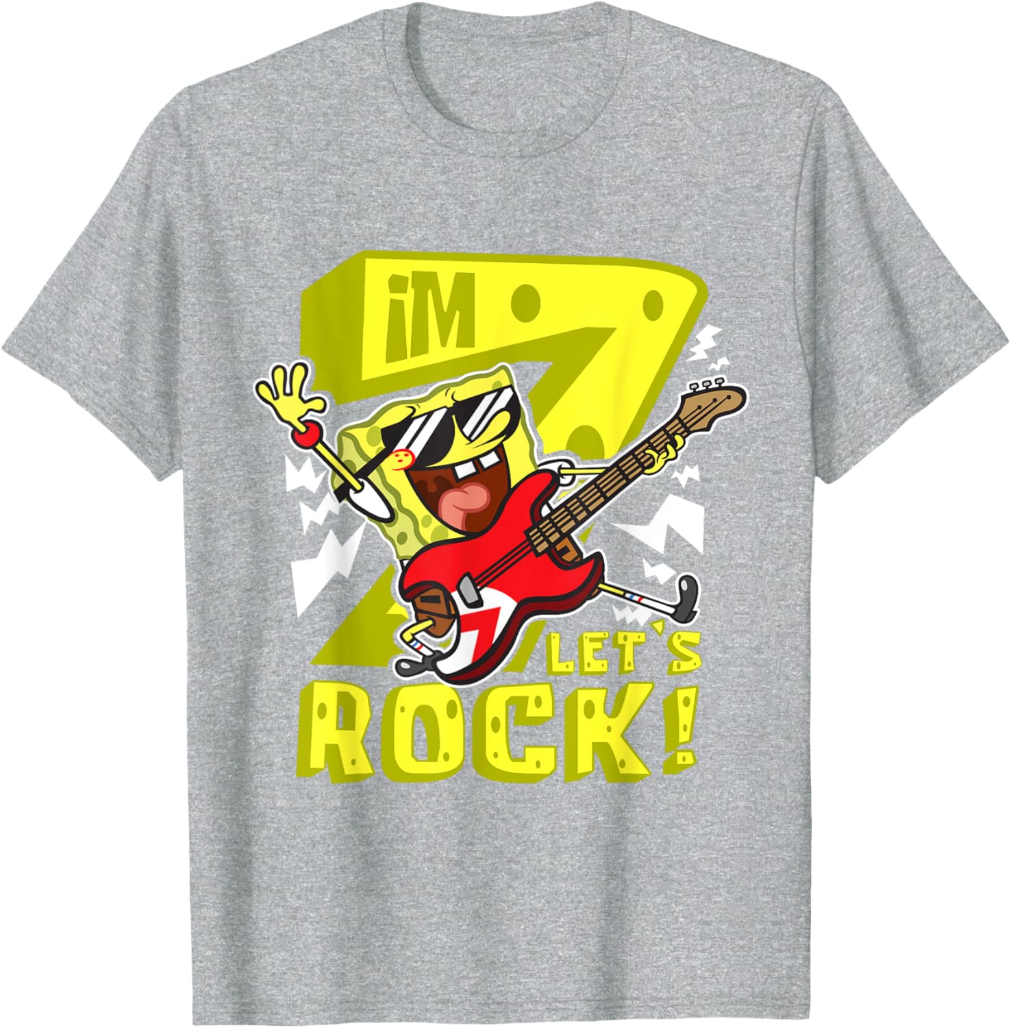Mademark SpongeBob SquarePants 7th Birthday T-Shirt for Kids Fun Style - 11