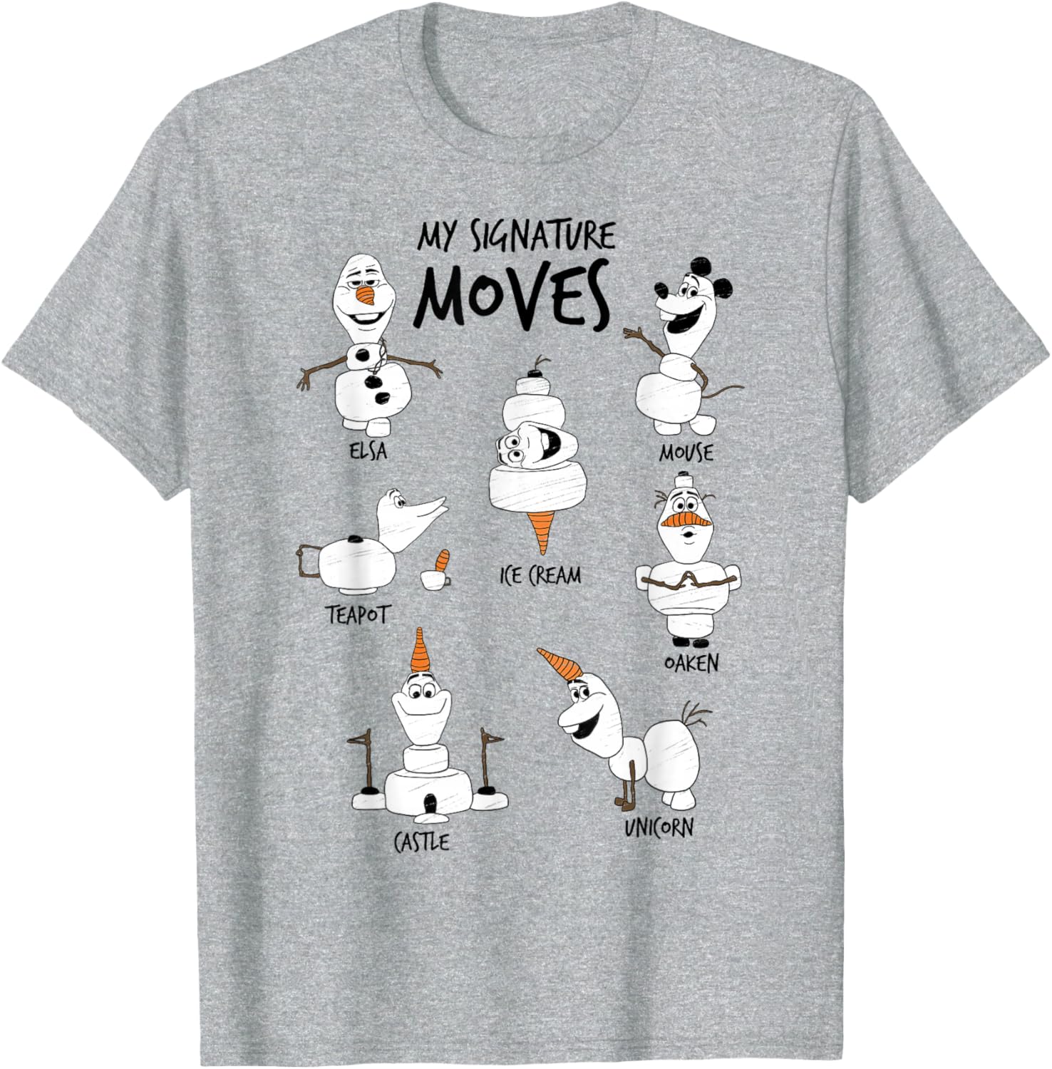 Disney Frozen 2 Olaf Signature Moves T-Shirt for Kids and Adults - 5