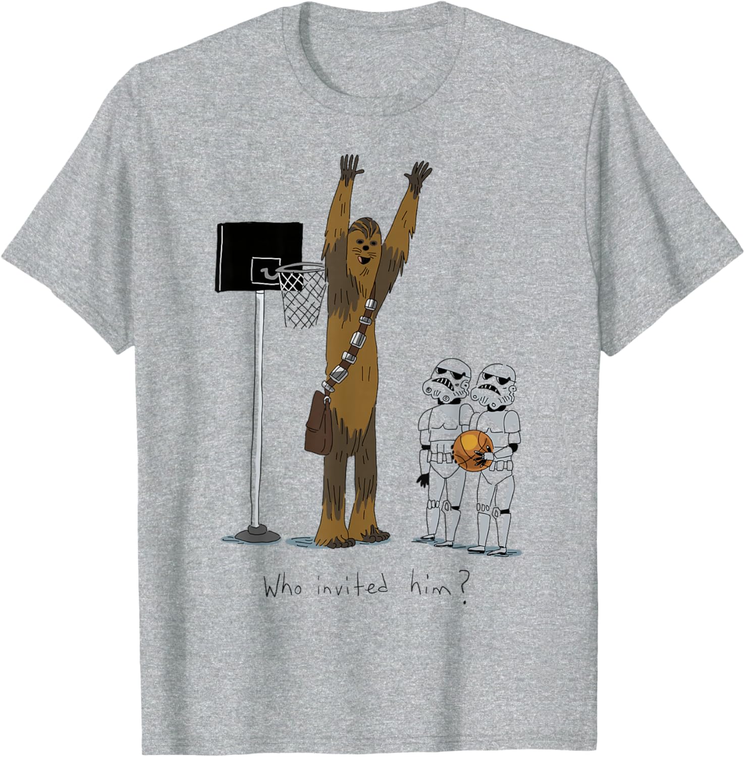 Chewbacca Basketball T-Shirt Fun Star Wars Apparel for Fans - 8