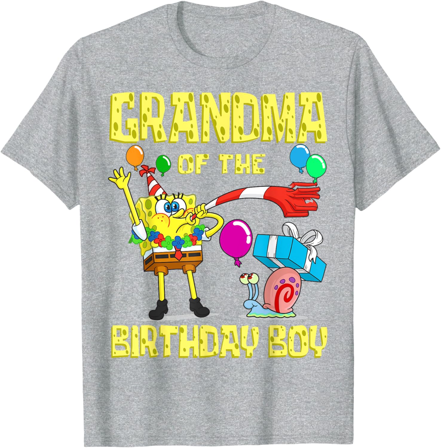 SpongeBob Grandma of the Birthday Boy T-Shirt Fun Party Apparel - 6