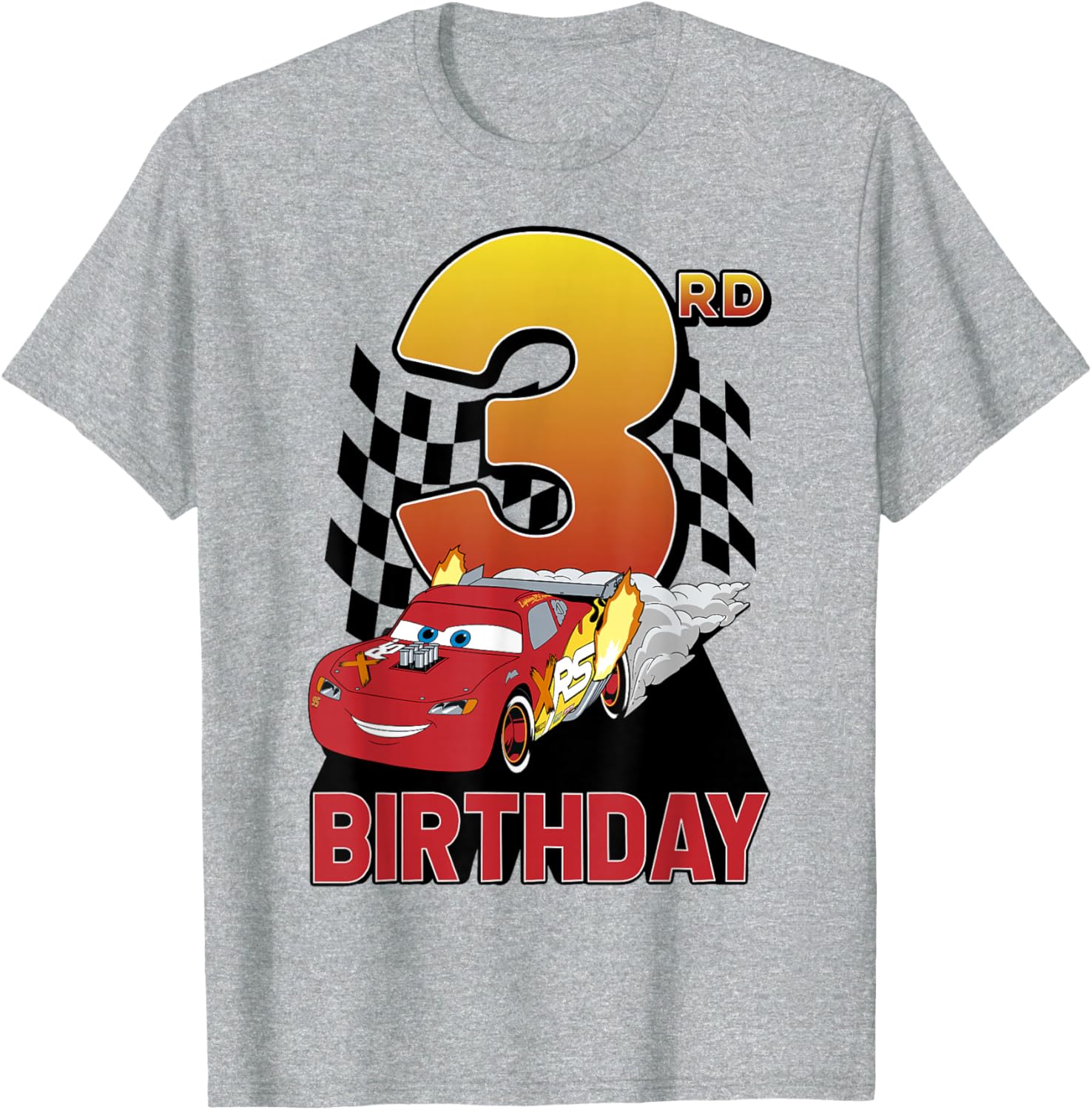 Disney Pixar Cars Lightning McQueen 3rd Birthday Race T-Shirt for Kids - 2