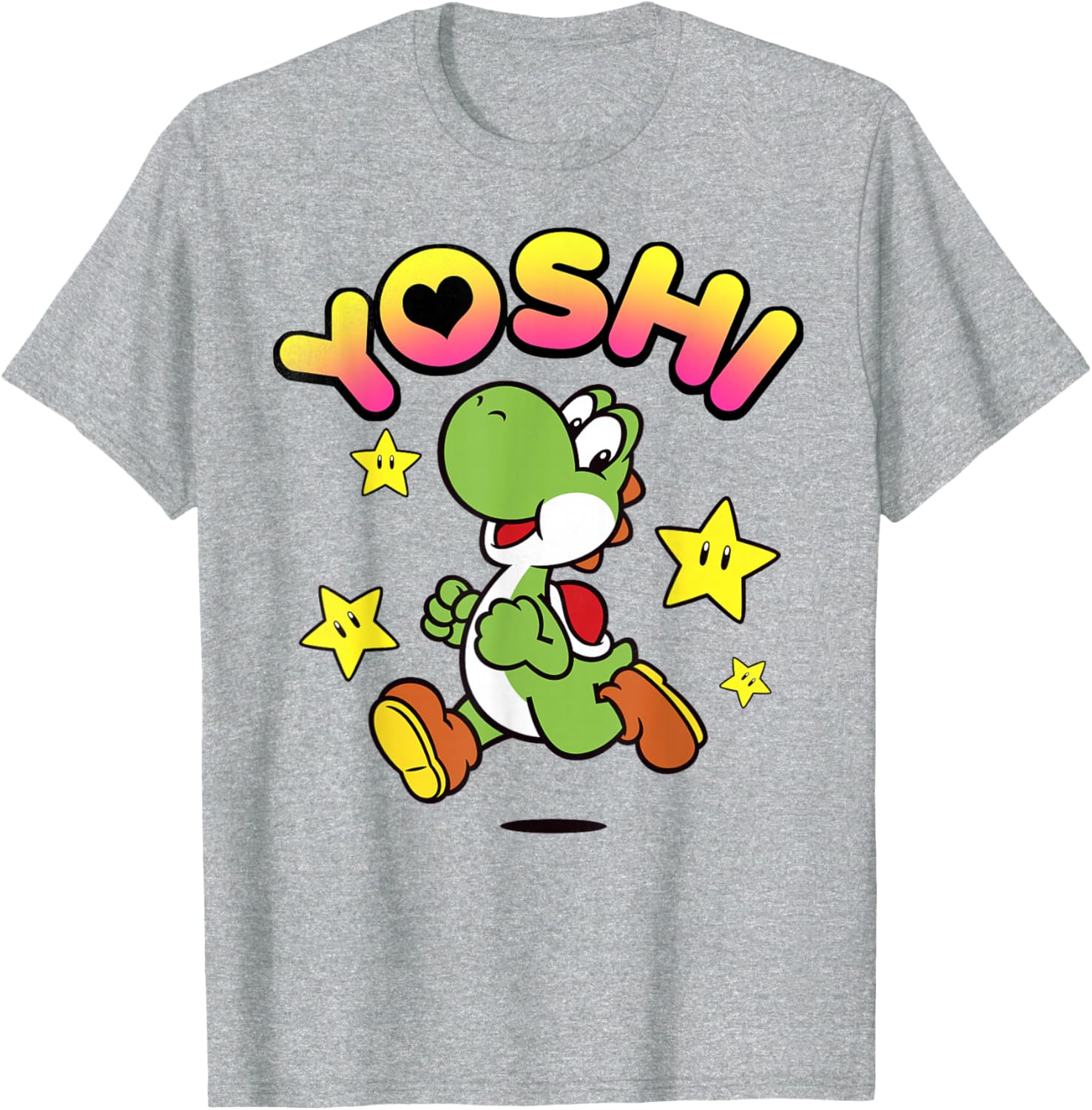 Nintendo Super Mario Yoshi Star Power Sprint Graphic T-Shirt for Fans - 5