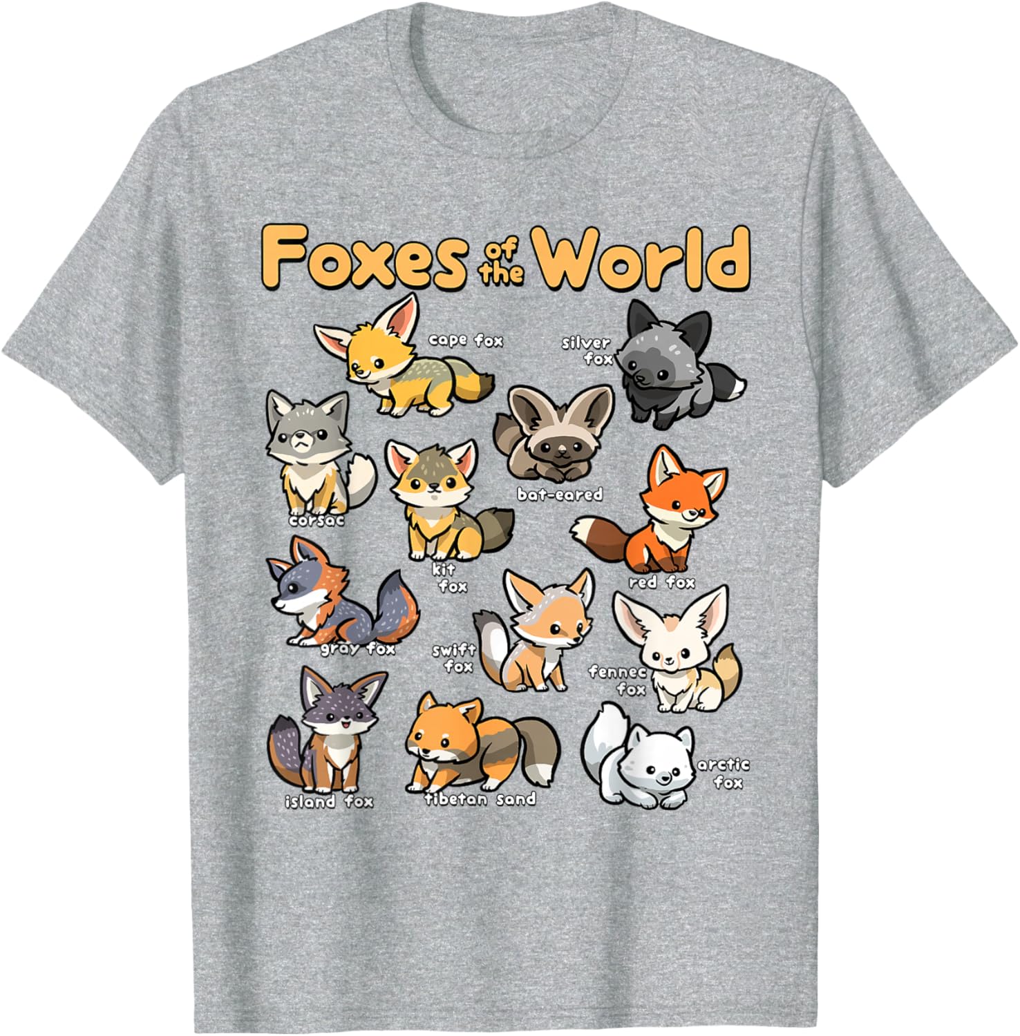 Kawaii Fox Lover T-Shirt for Animal Lovers - Fun Educational Design - 16