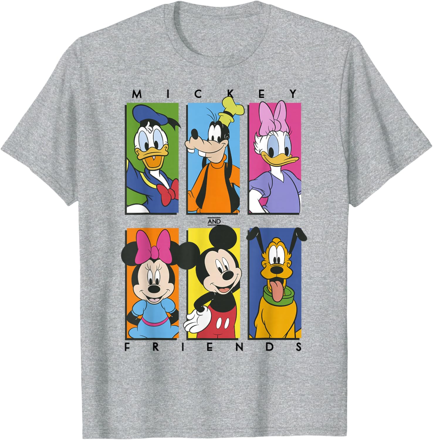 Disney Mickey and Friends T-Shirt Fun Group Shot of Classic Characters - 5