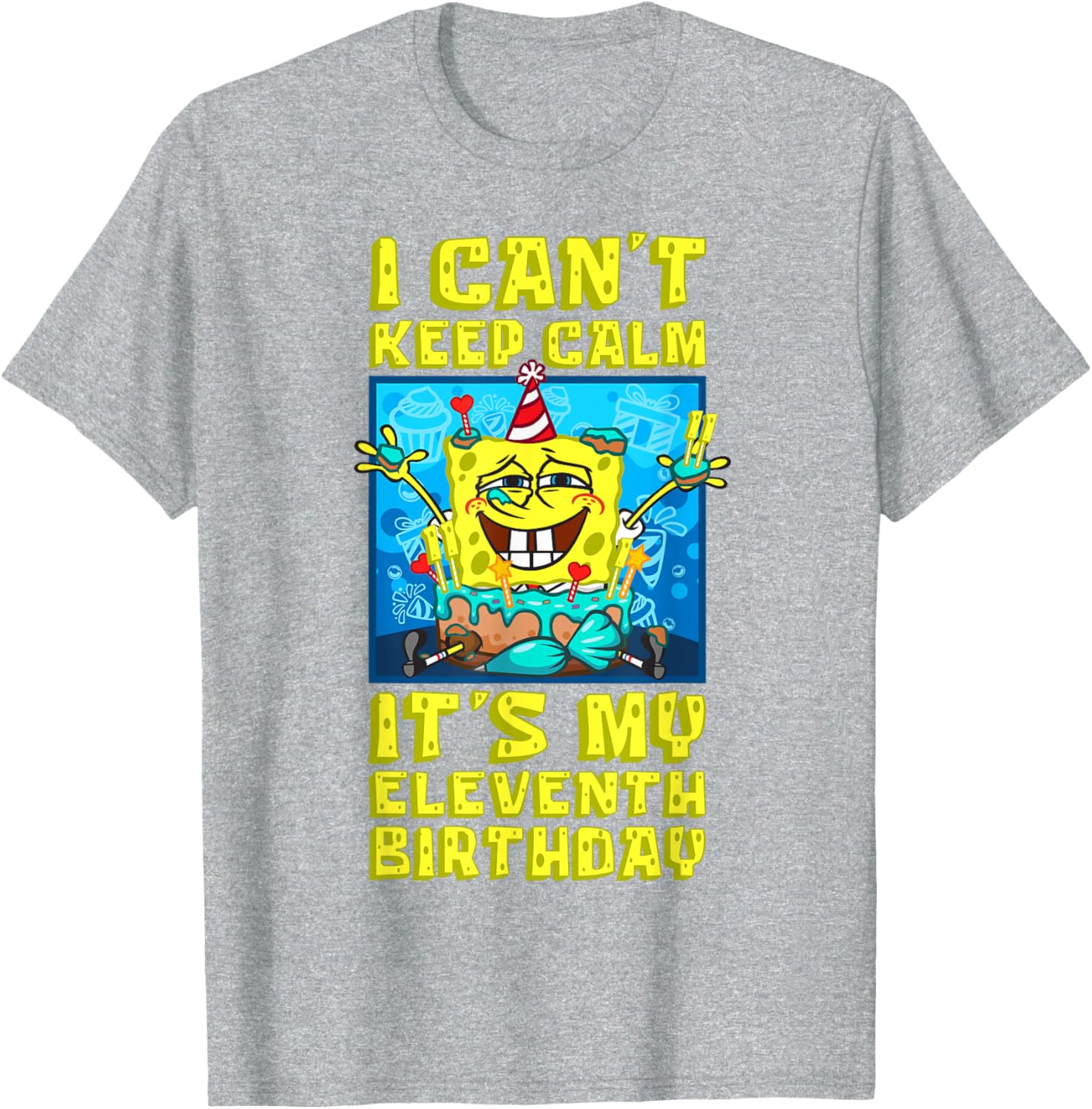 Mademark SpongeBob 11th Birthday T-Shirt for Boys - Fun and Playful Design - 19