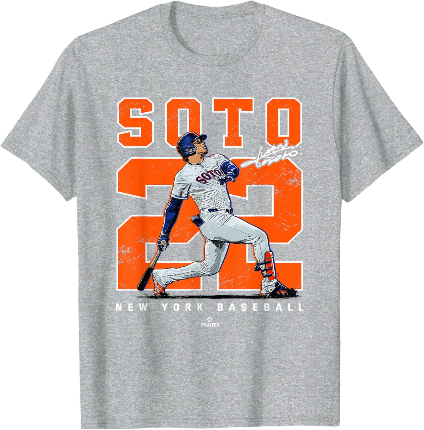 Juan Soto New York Baseball T-Shirt MLBPA Number & Portrait Design - 1