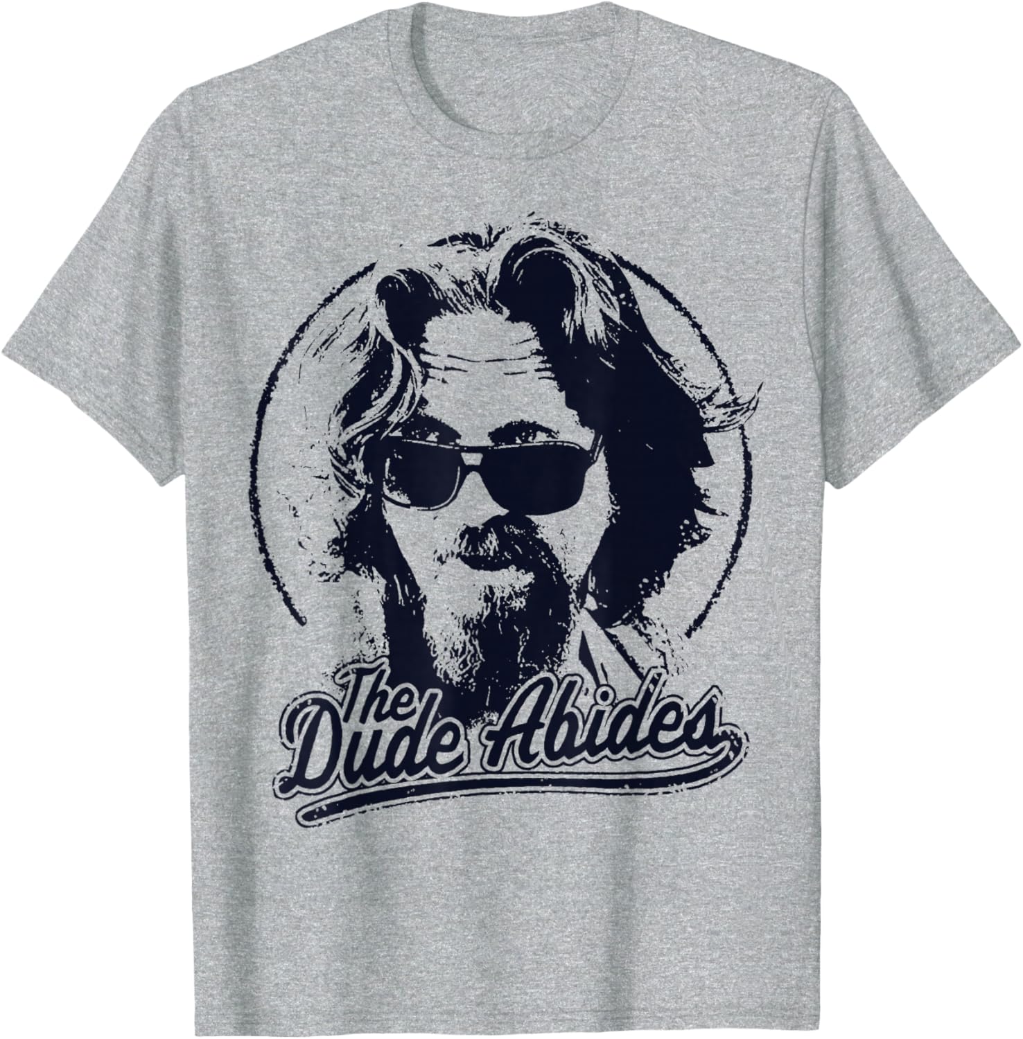 The Big Lebowski Dude Abides Classic Circle Logo T-Shirt for Fans - 5
