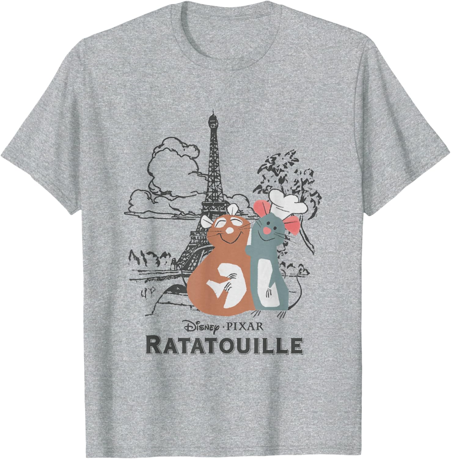 Cute Ratatouille Remy & Emile Paris Hug T-Shirt for Disney Fans - 4