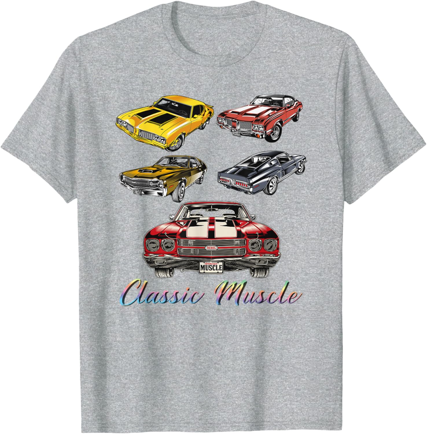 American Muscle Cars Classic Novelty T-Shirt for Car Enthusiasts - 11