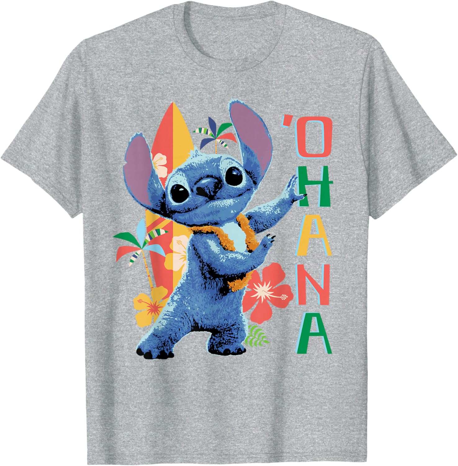 Disney Lilo & Stitch Ohana Hula Beach T-Shirt for Fun Summer Days - 13