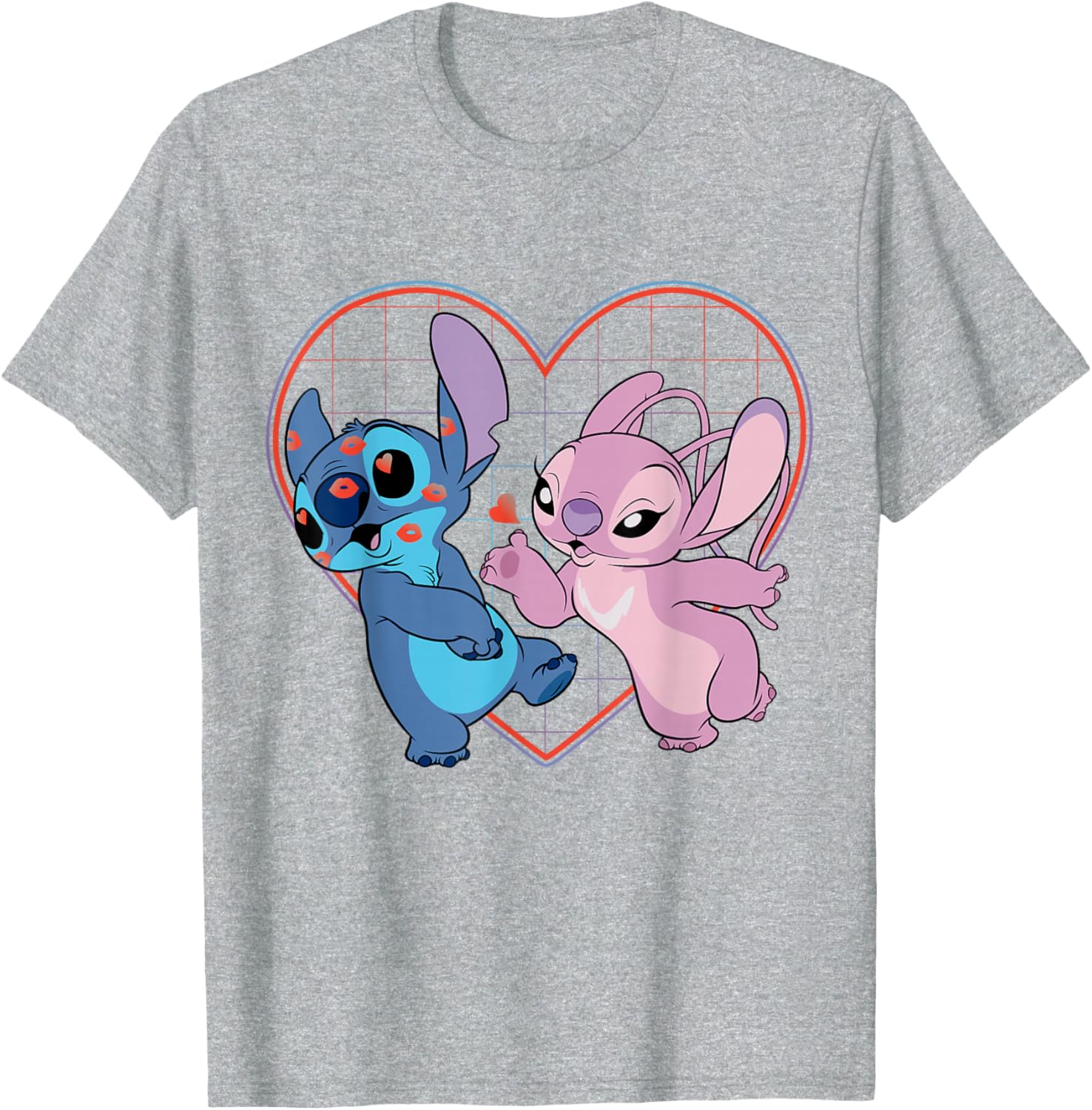 Disney Lilo and Stitch Angel Heart Kisses T-Shirt for Fun Fashion Lovers - 6