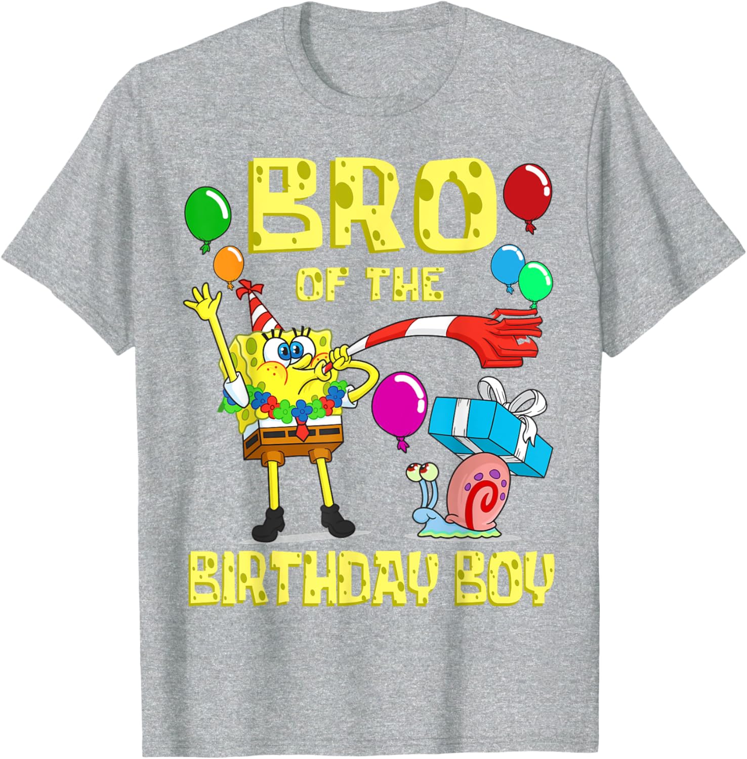 Mademark SpongeBob Brother of the Birthday Boy Theme Party T-Shirt - 15