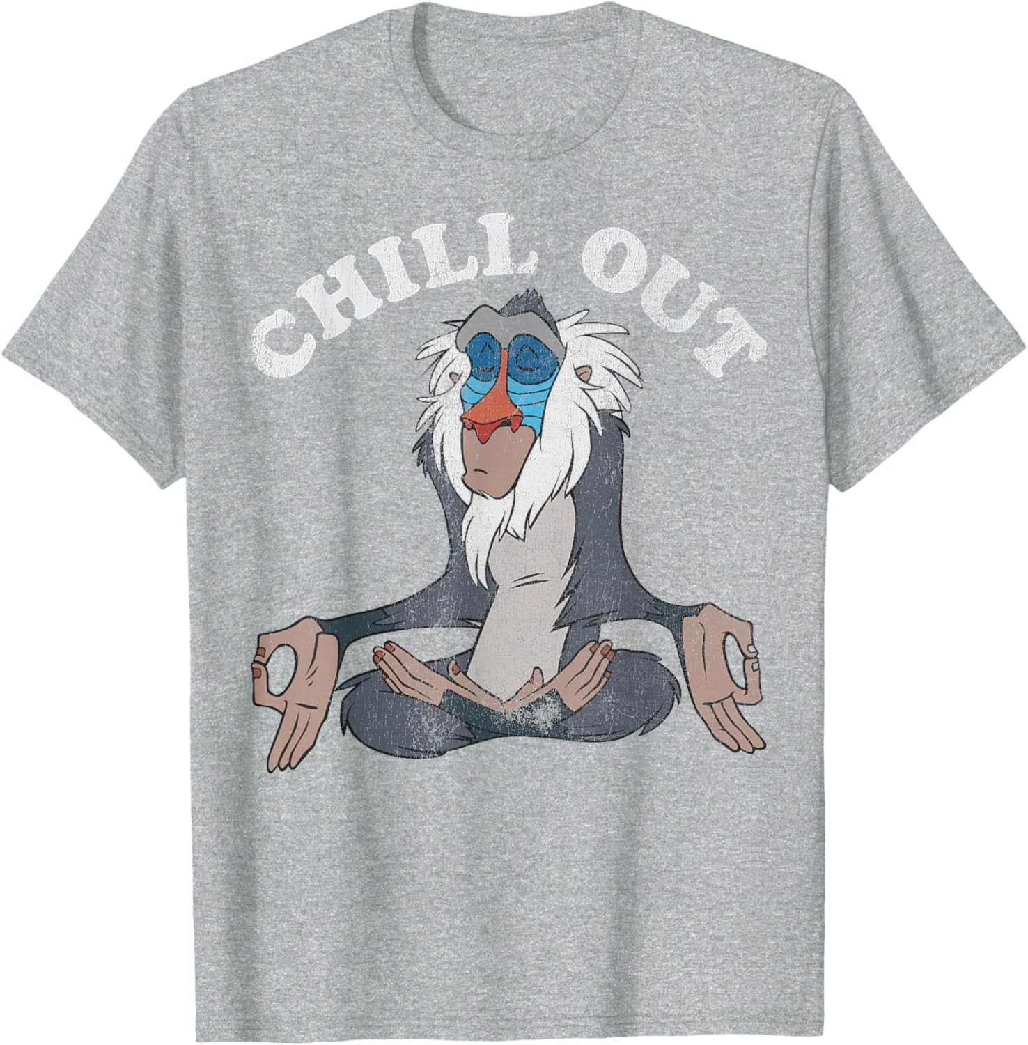 Disney Lion King Rafiki Chill Out Meditation T-Shirt for Relaxation - 3