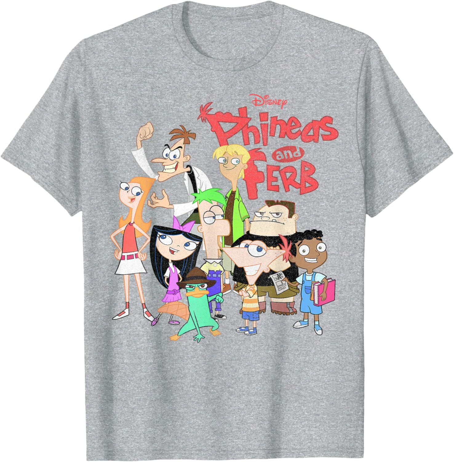 Phineas And Ferb Group Logo T-Shirt for Fun Disney Fans - 6