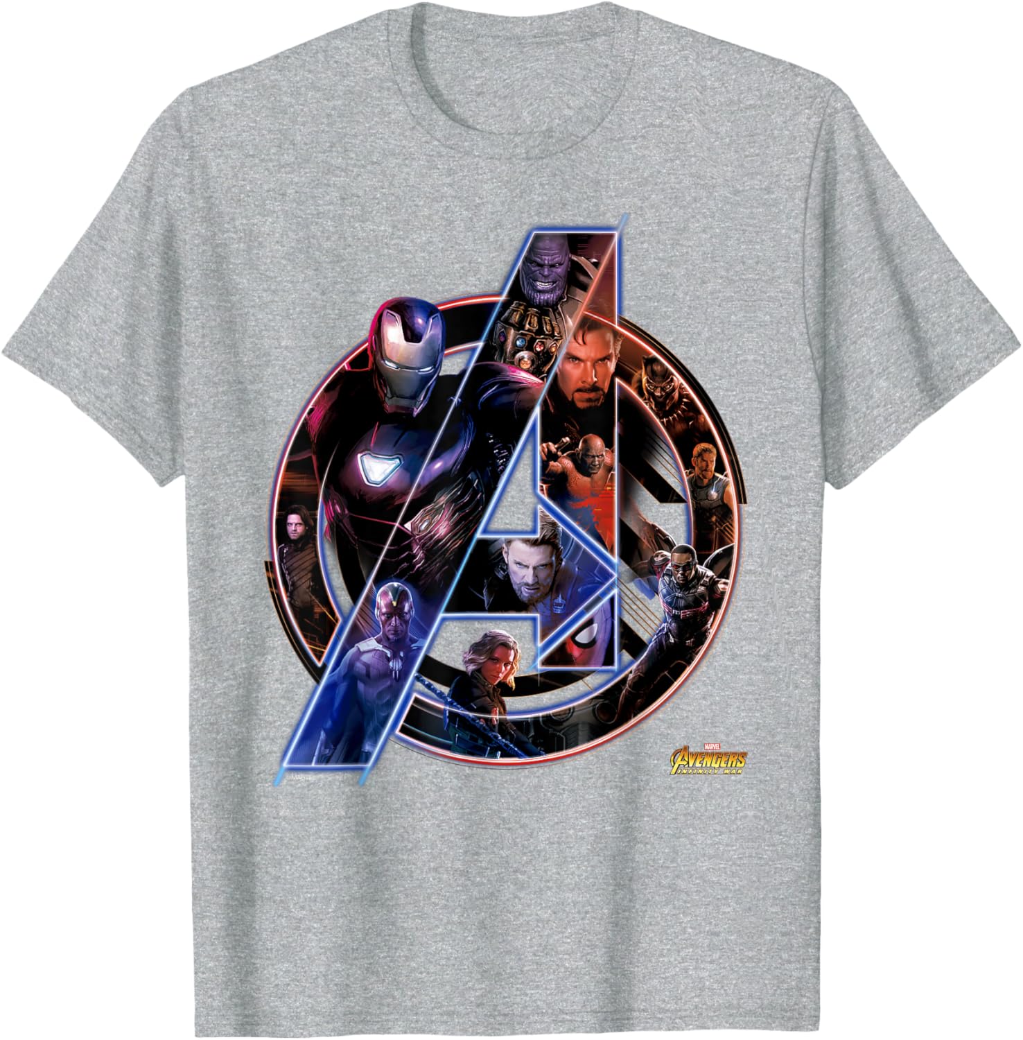 Marvel Avengers Infinity War Neon Team Short Sleeve T-Shirt for Fans - 9