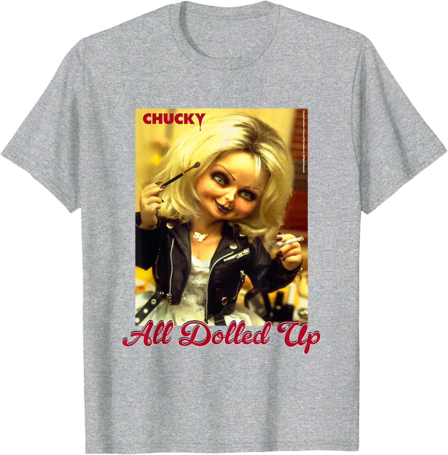 Chucky and Tiffany All Dolled Up T-Shirt for Horror Movie Fans - 1