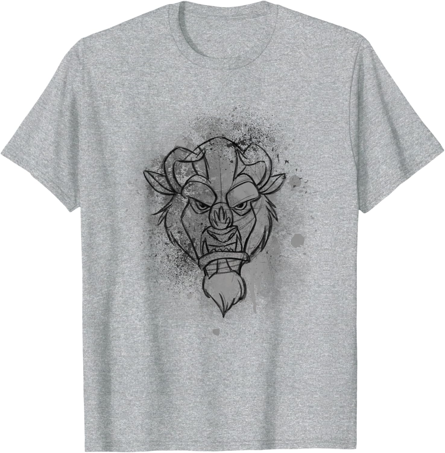 Disney Beauty and the Beast Ink Splatter Beast T-Shirt for Fans - 5