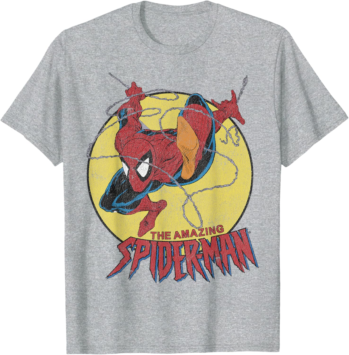 Vintage Spider-Man Jump Logo T-Shirt for Marvel Fans - Stylish Apparel - 8