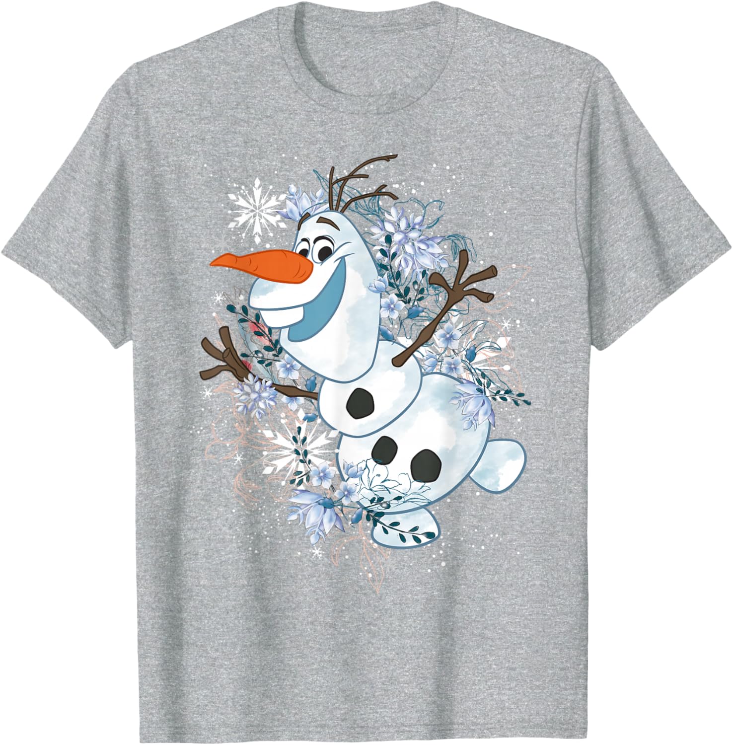 Disney Frozen Olaf Dancing Snowflakes Graphic T-Shirt for Kids and Adults - 7