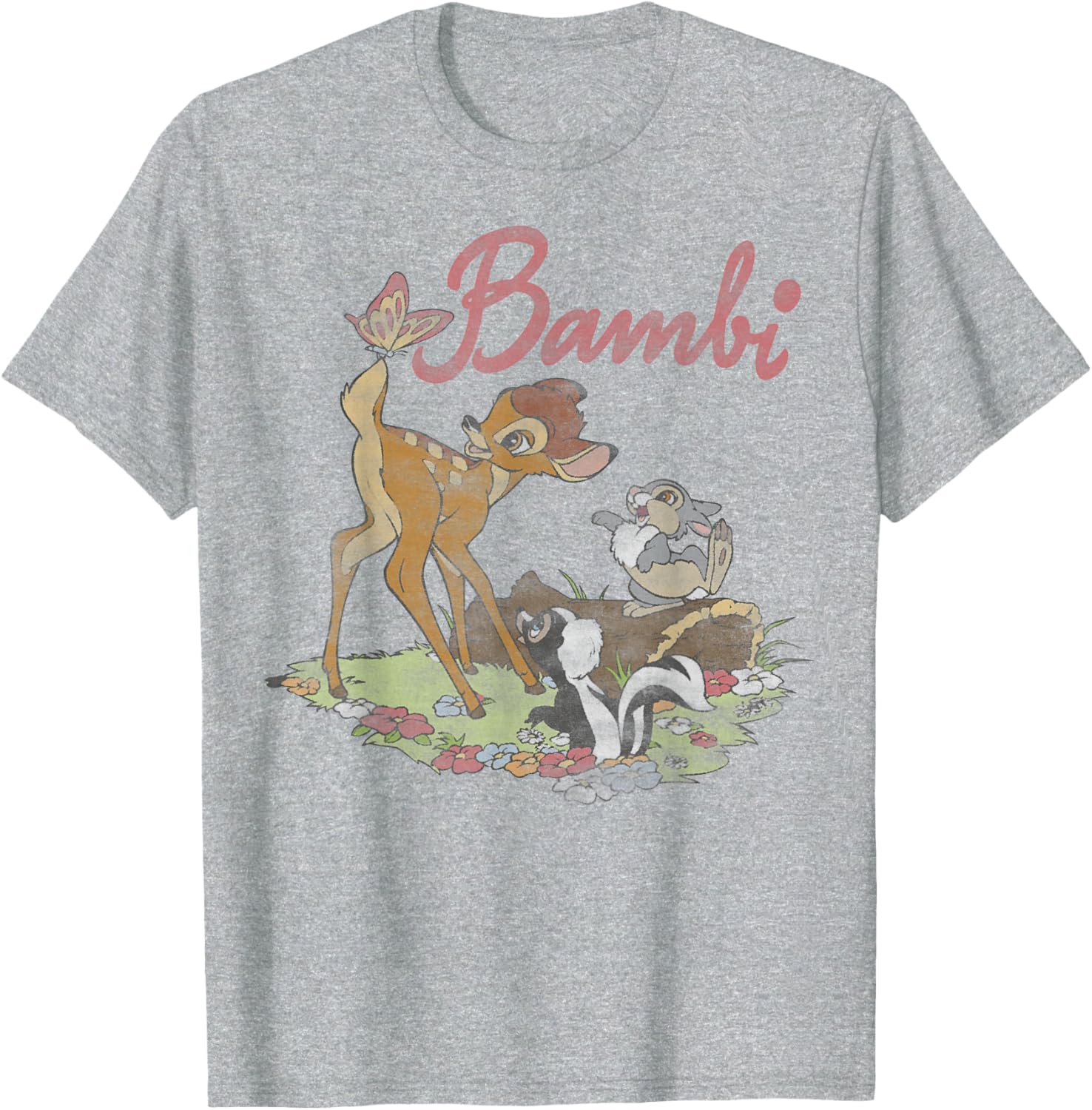 Disney Bambi Group Shot Logo T-Shirt for Kids and Adults - Cute Design - 3