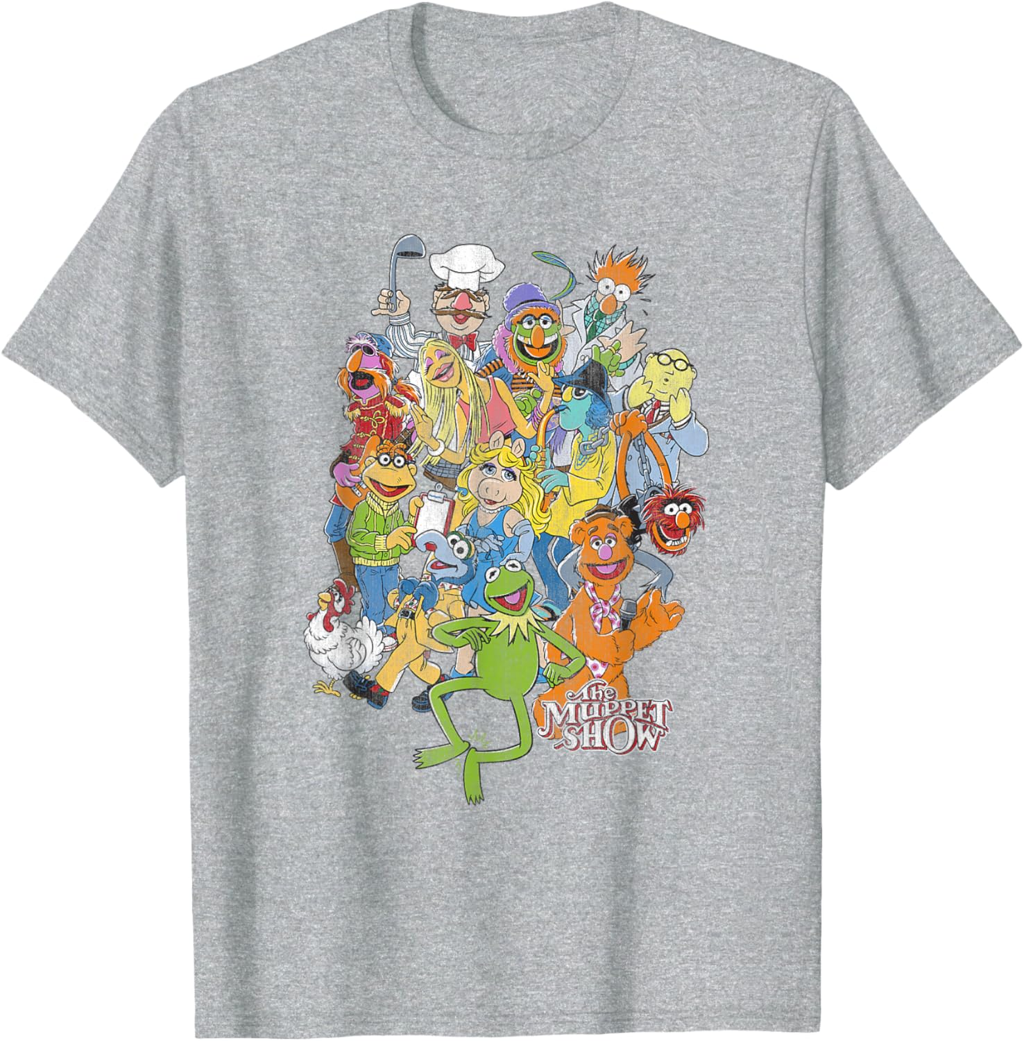 Disney Muppets Distressed Group Shot T-Shirt for Fun Lovers - 4